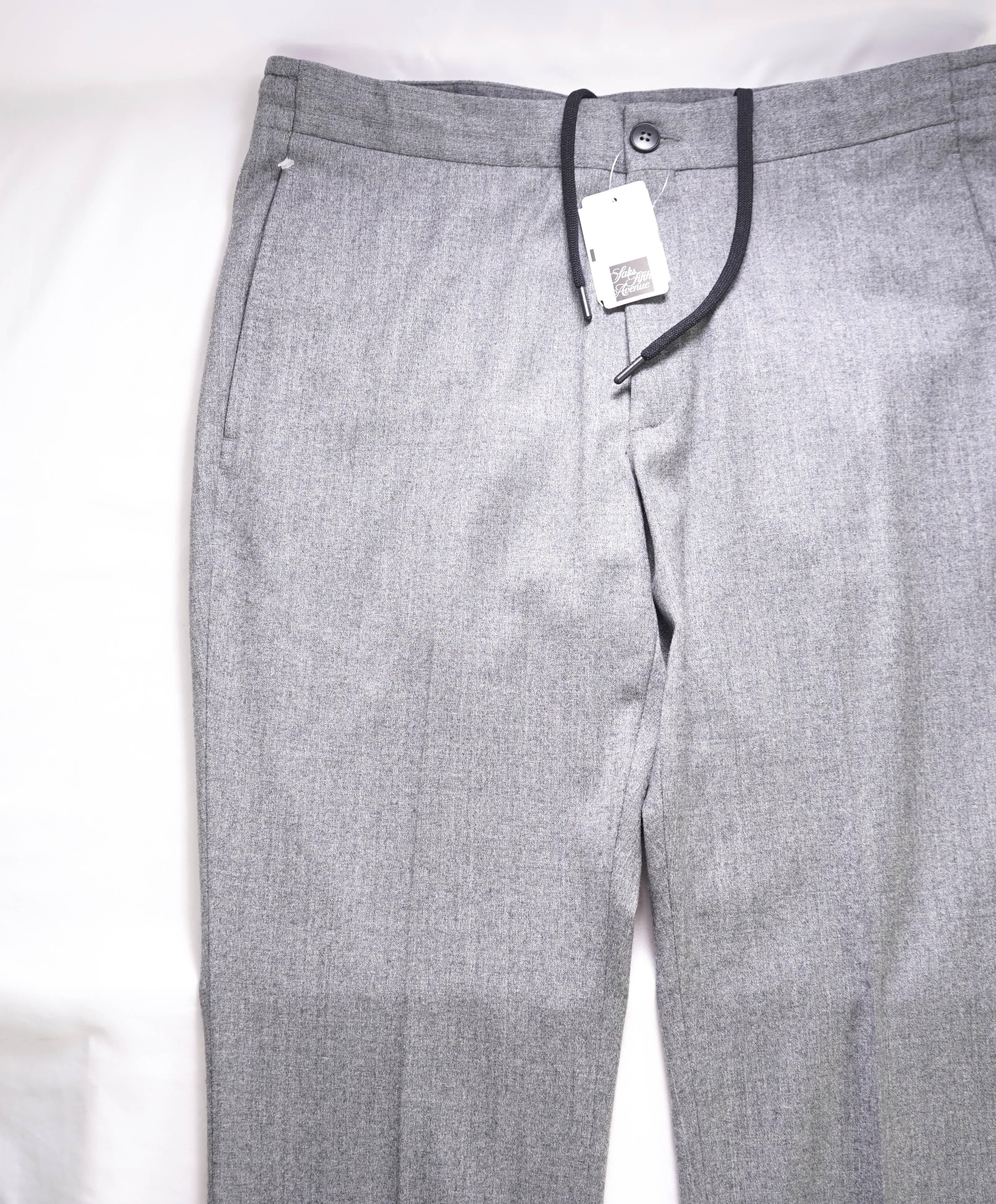 Z ZEGNA - "TechMerino Wash&Go" Drawstring Flat Front Dress Pants - 33W