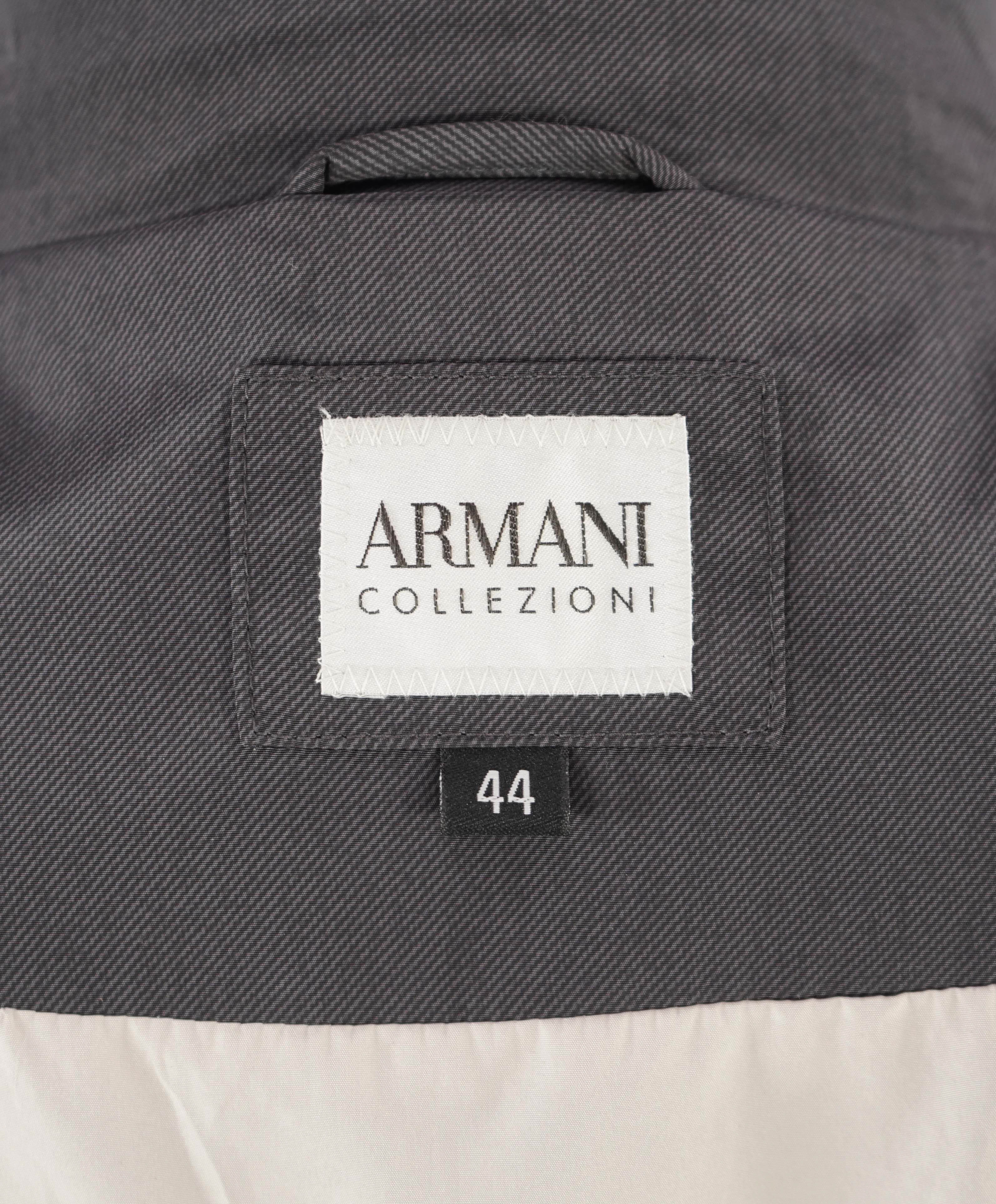 $1,195 ARMANI COLLEZIONI - "Water Repellent" Gray HOOD Jacket Coat - 44 US