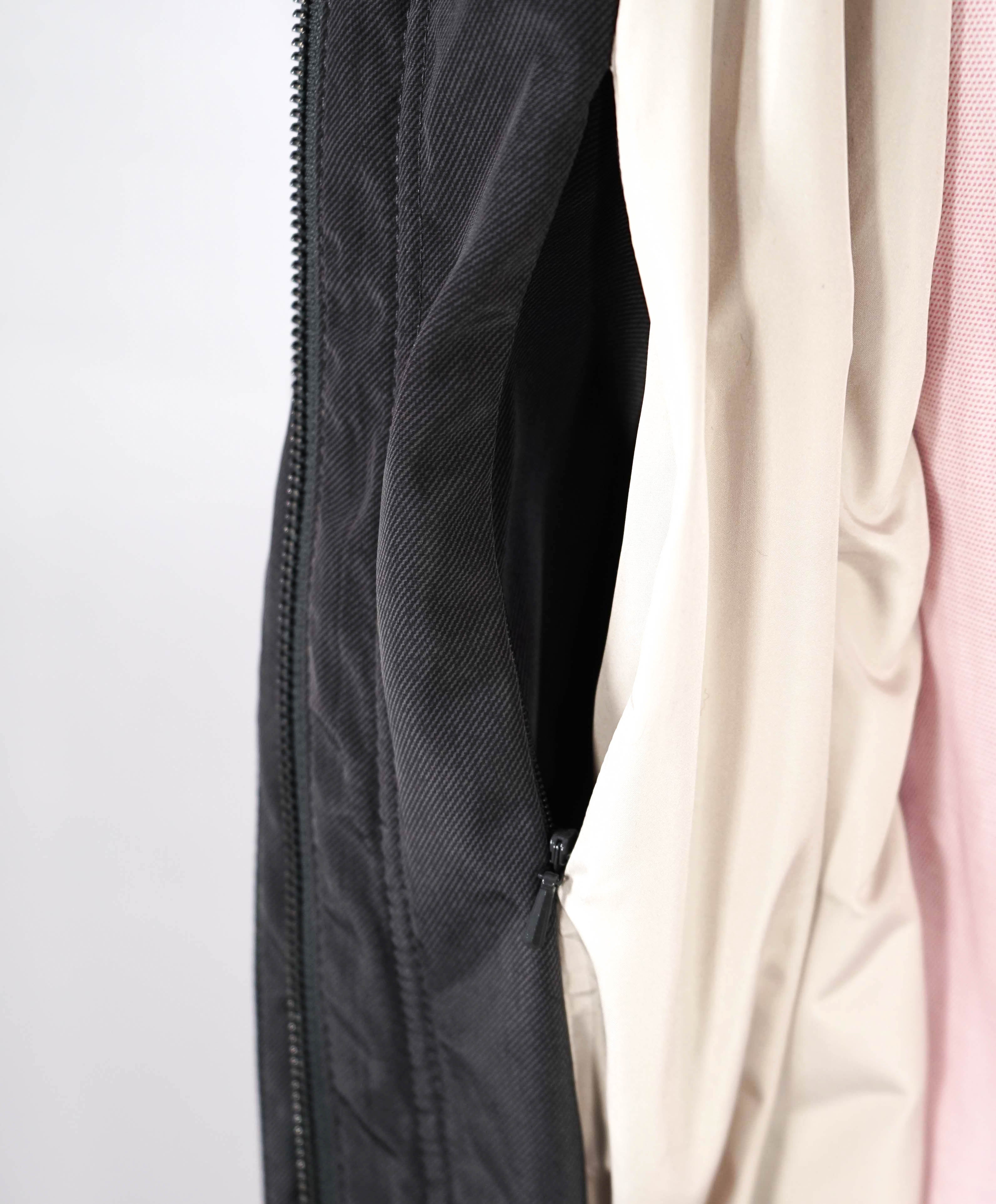 $1,195 ARMANI COLLEZIONI - "Water Repellent" Gray HOOD Jacket Coat - 44 US