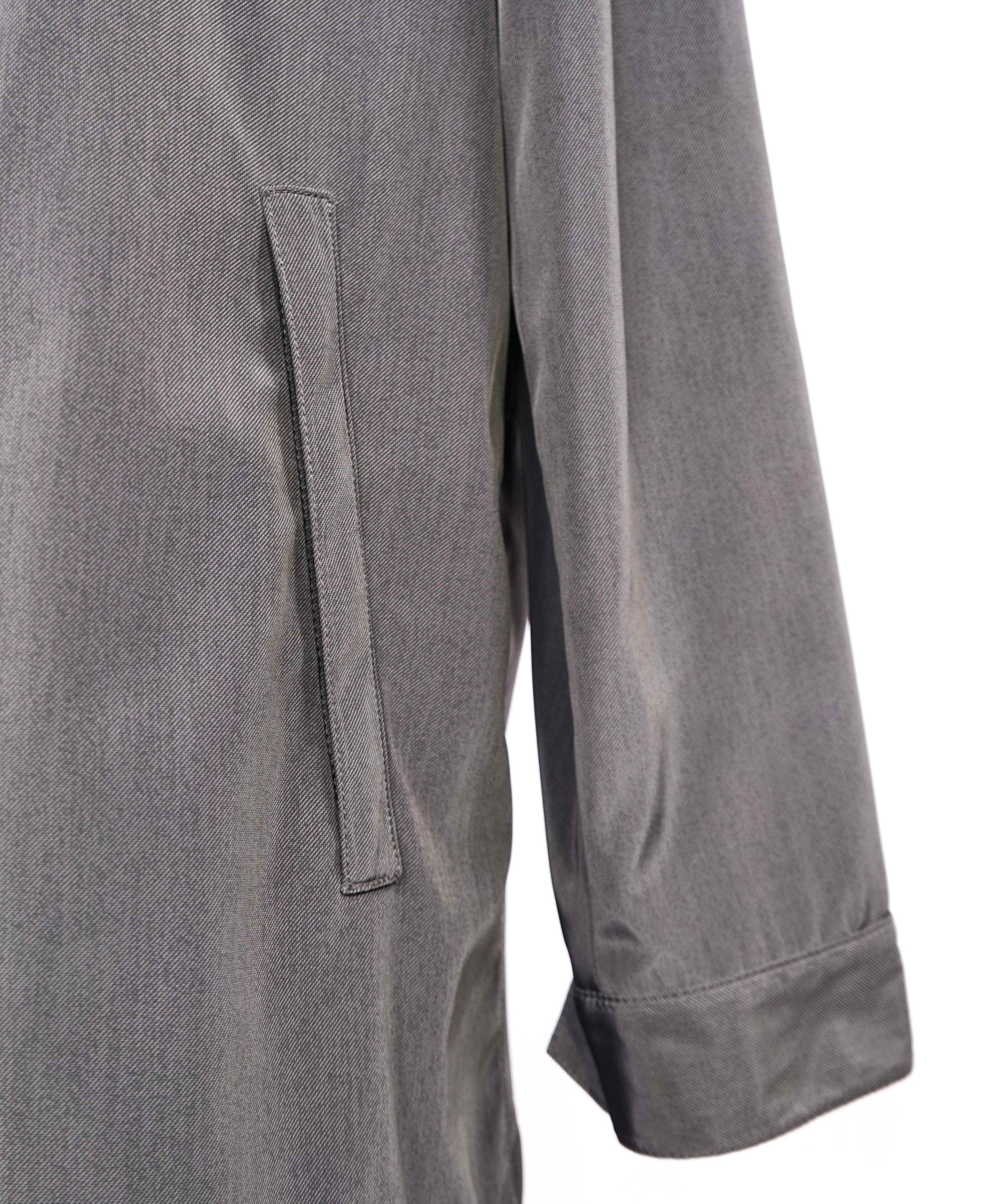 $1,195 ARMANI COLLEZIONI - "Water Repellent" Gray HOOD Jacket Coat - 44 US