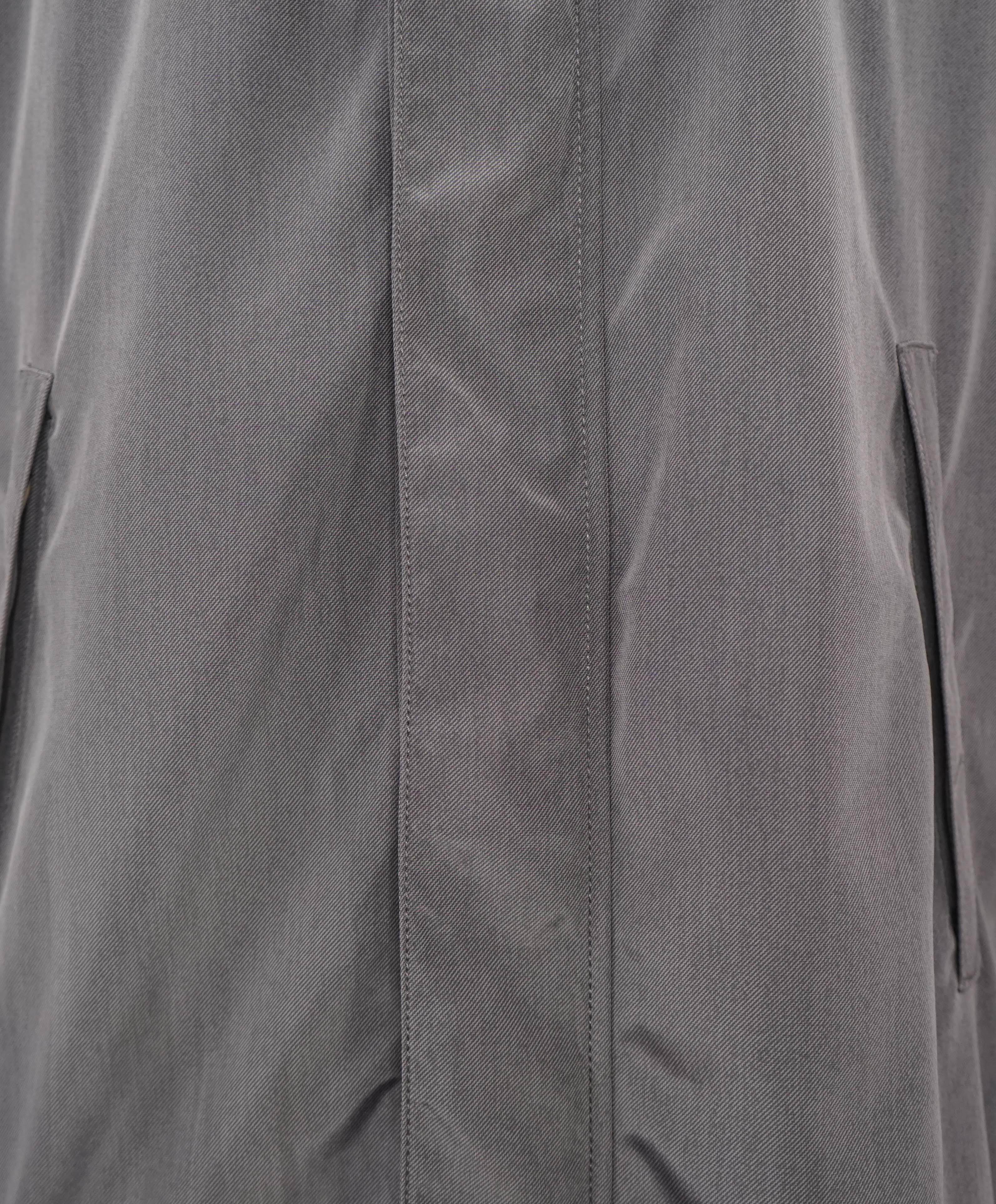 $1,195 ARMANI COLLEZIONI - "Water Repellent" Gray HOOD Jacket Coat - 44 US