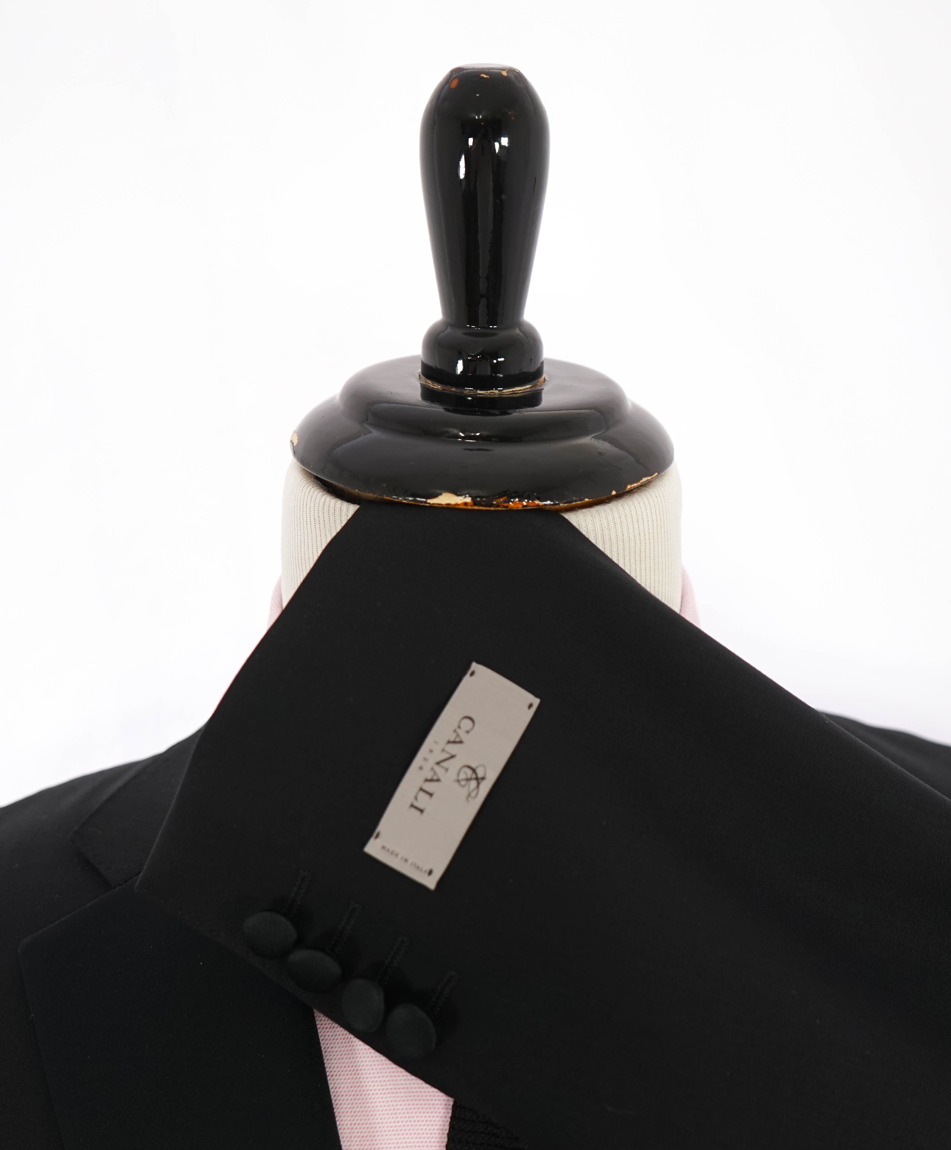 CANALI - Black *CLOSET STAPLE* Notch Lapel Tuxedo Suit - 44R