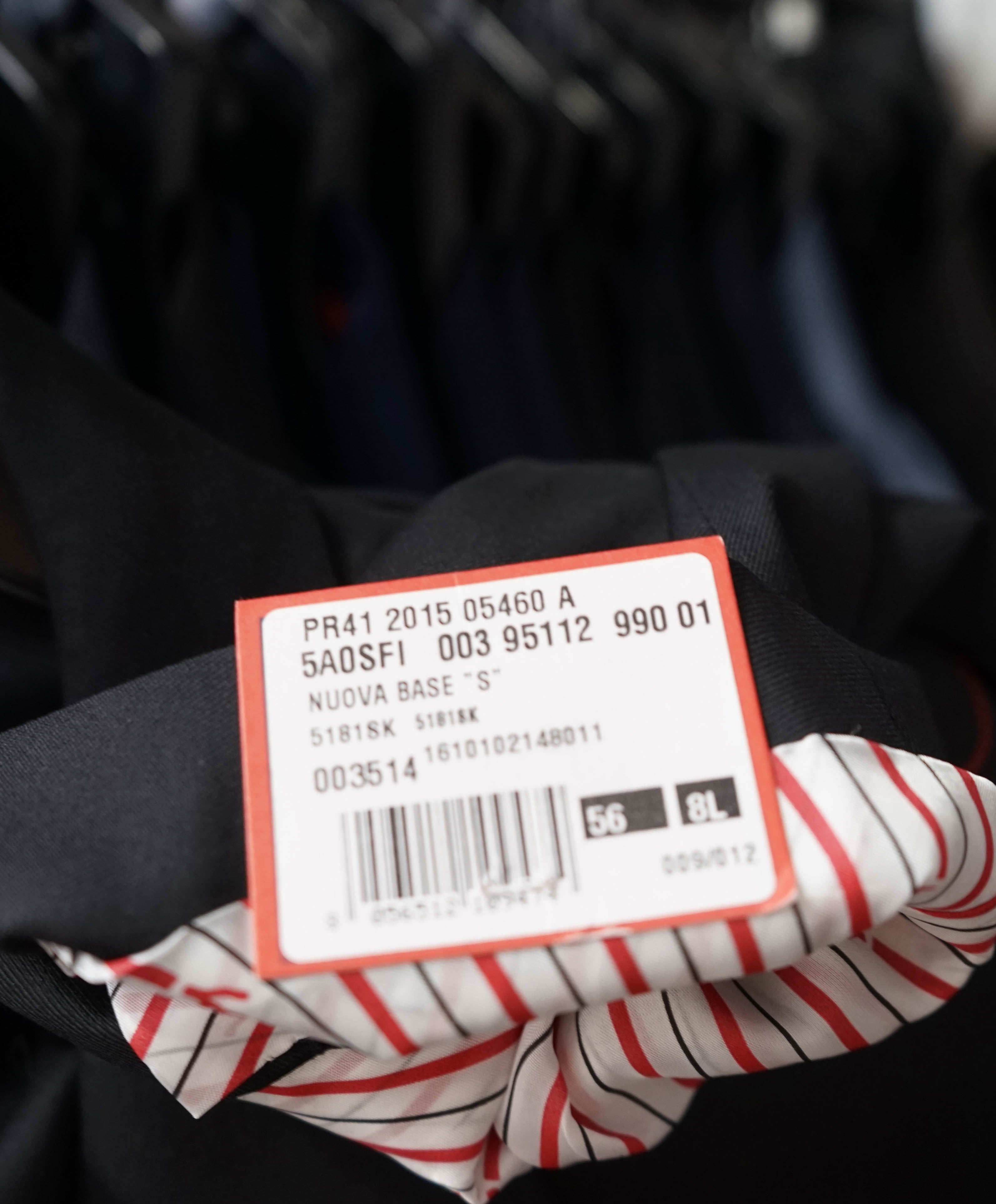 $4,595 ISAIA - "AQUASPIDER" Satin PEAK LAPEL Black Wool Tuxedo - 46L