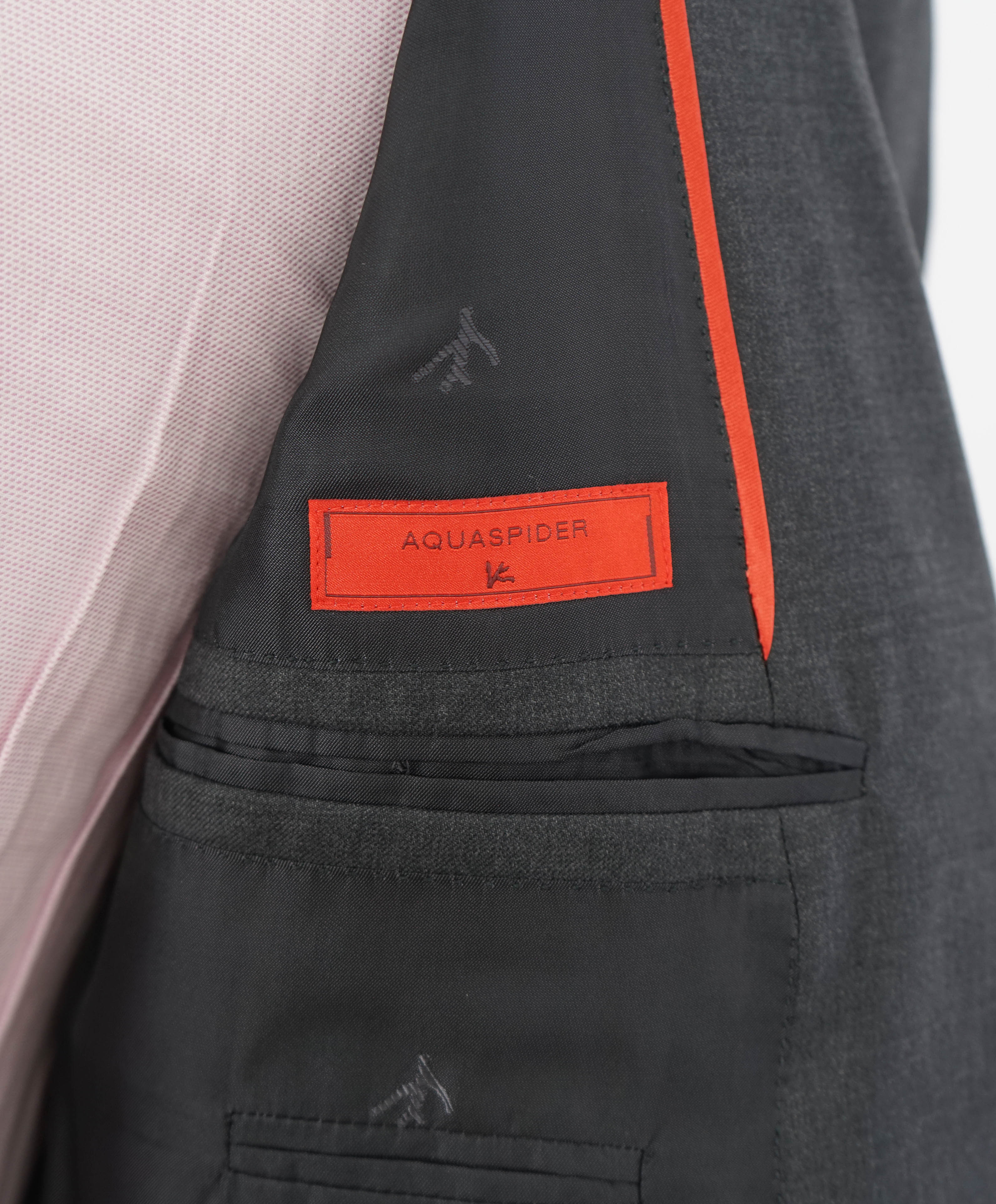 $3,750 ISAIA - Gray "AQUASPIDER" *CLOSET STAPLE* Coral Pin Suit - 42R