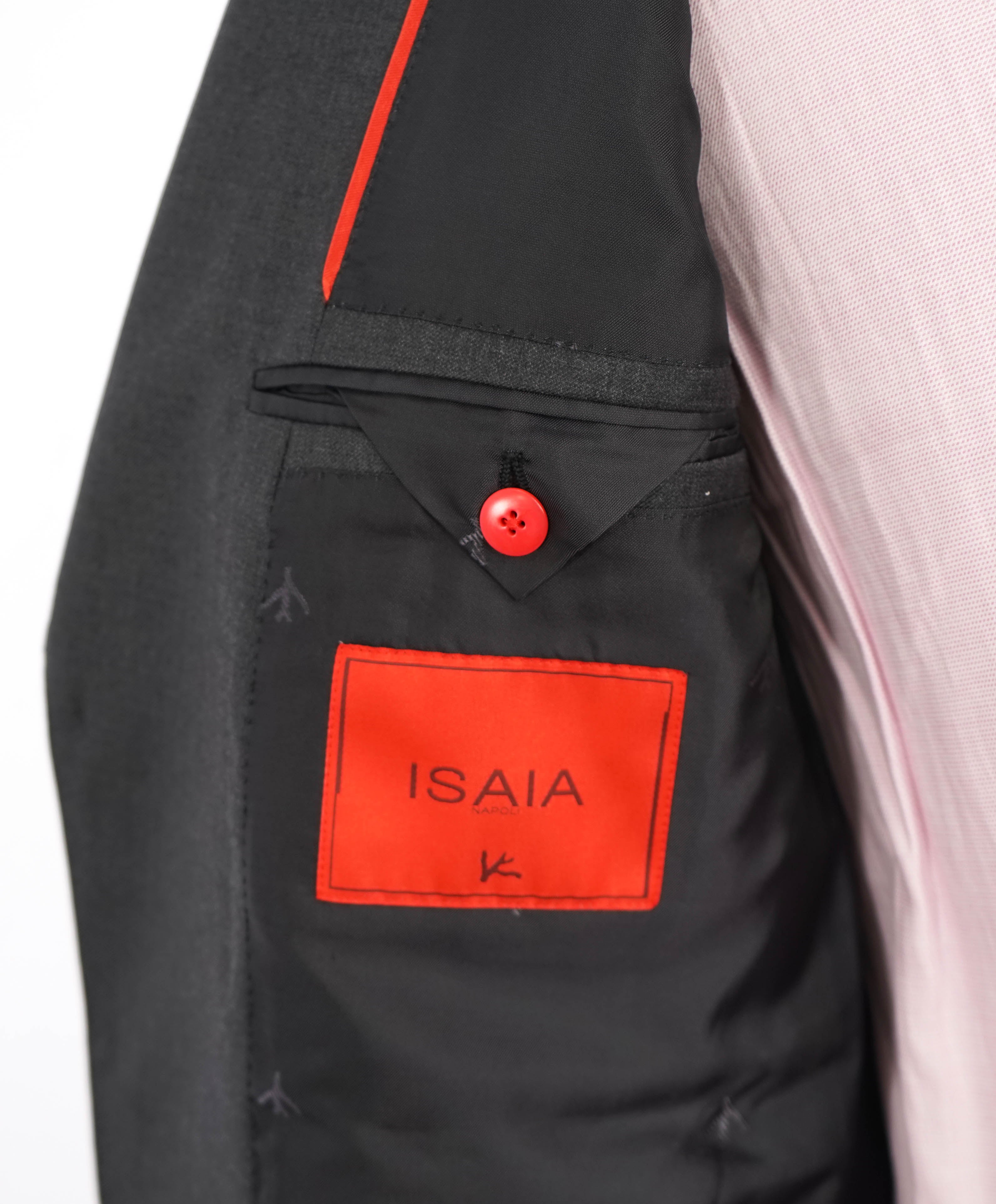 $3,750 ISAIA - Gray "AQUASPIDER" *CLOSET STAPLE* Coral Pin Suit - 42R