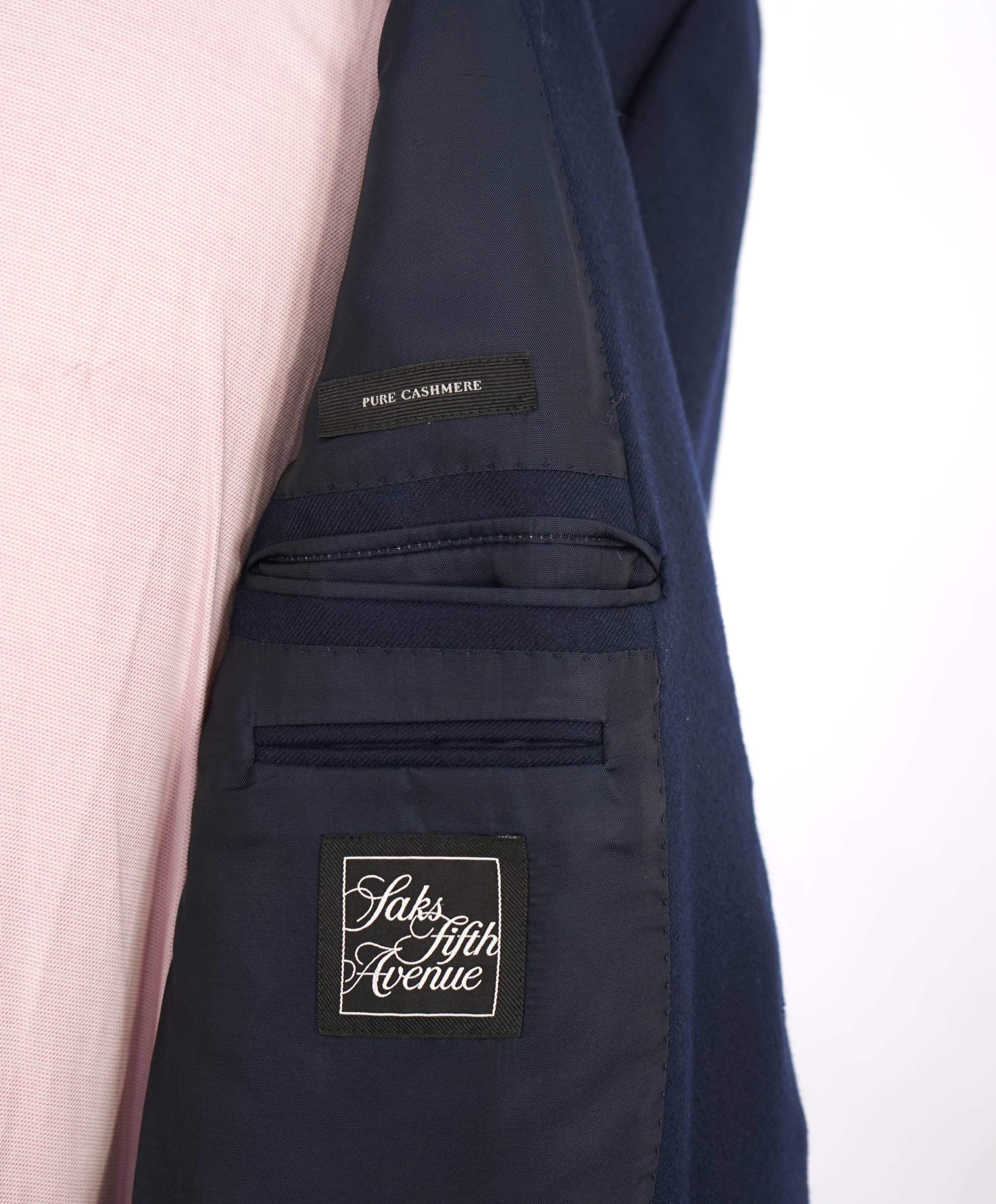 $3,490 ERMENEGILDO ZEGNA - Navy "PURE CAHSMERE" Blazer - 48L