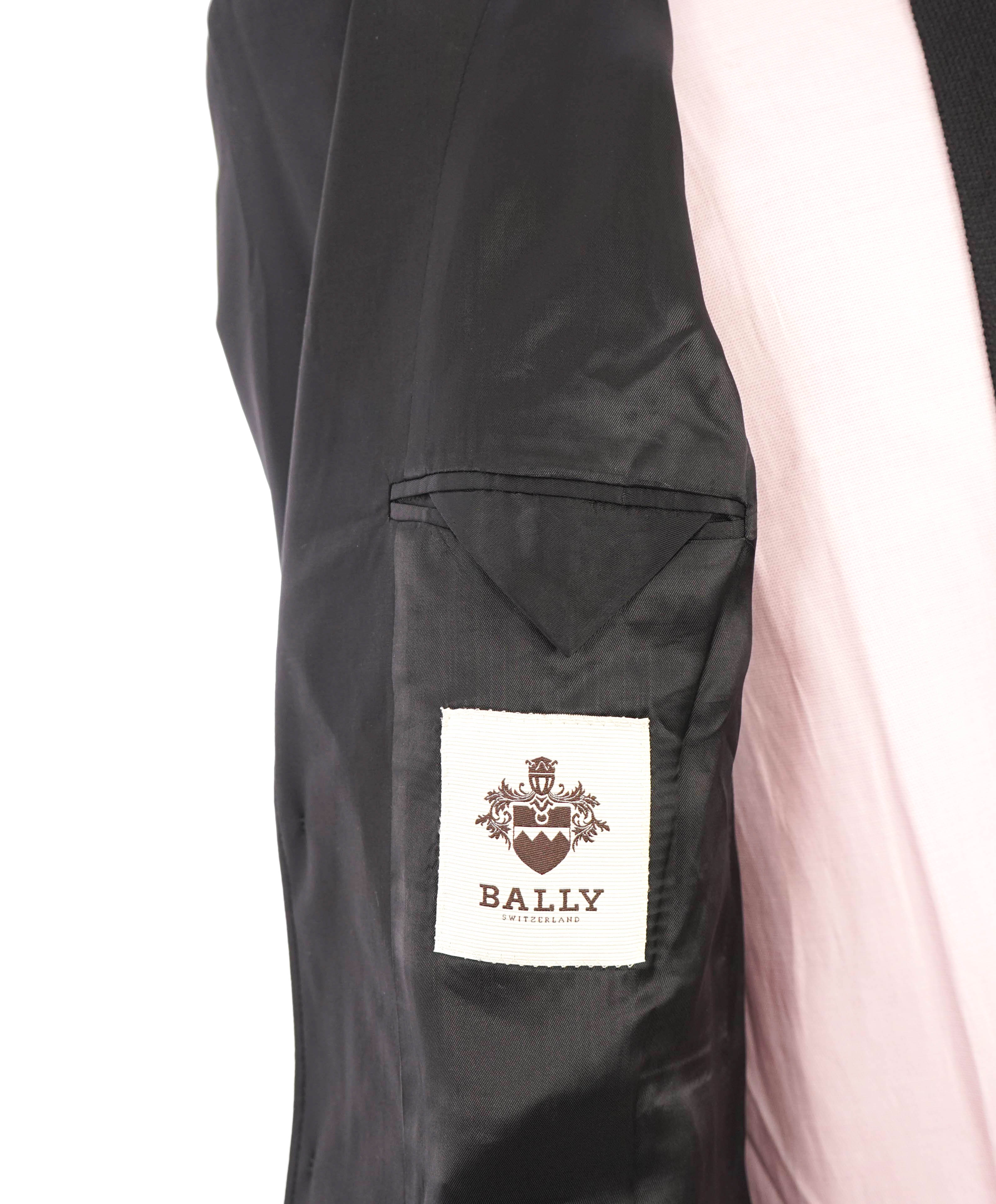 $1,675 BALLY - Black Classic Pick Stitch Wool Blazer Blazer - 42R