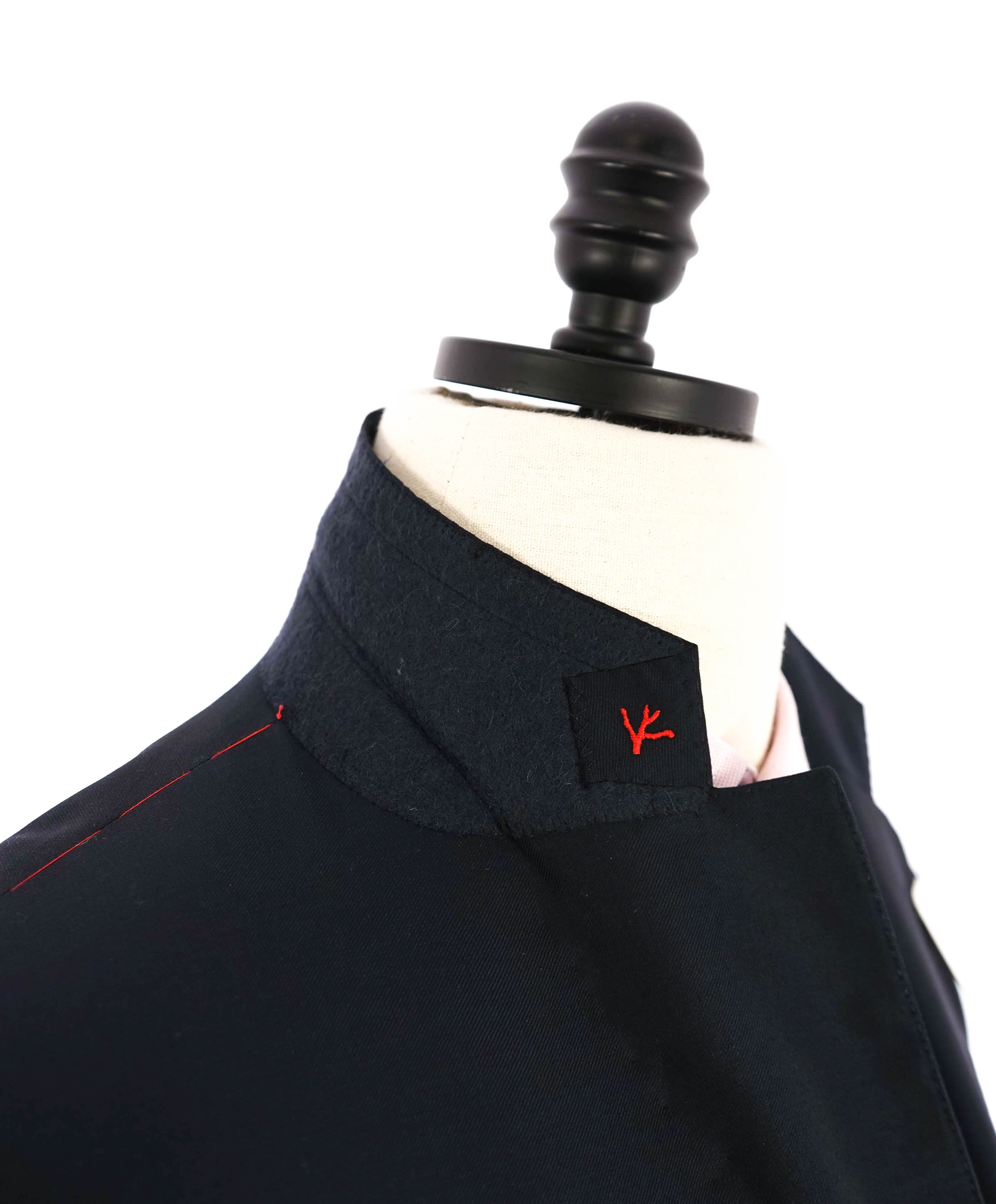 $3,750 ISAIA - Navy Blue "SANITA" *CLOSET STAPLE* Coral Pin Suit - 48R