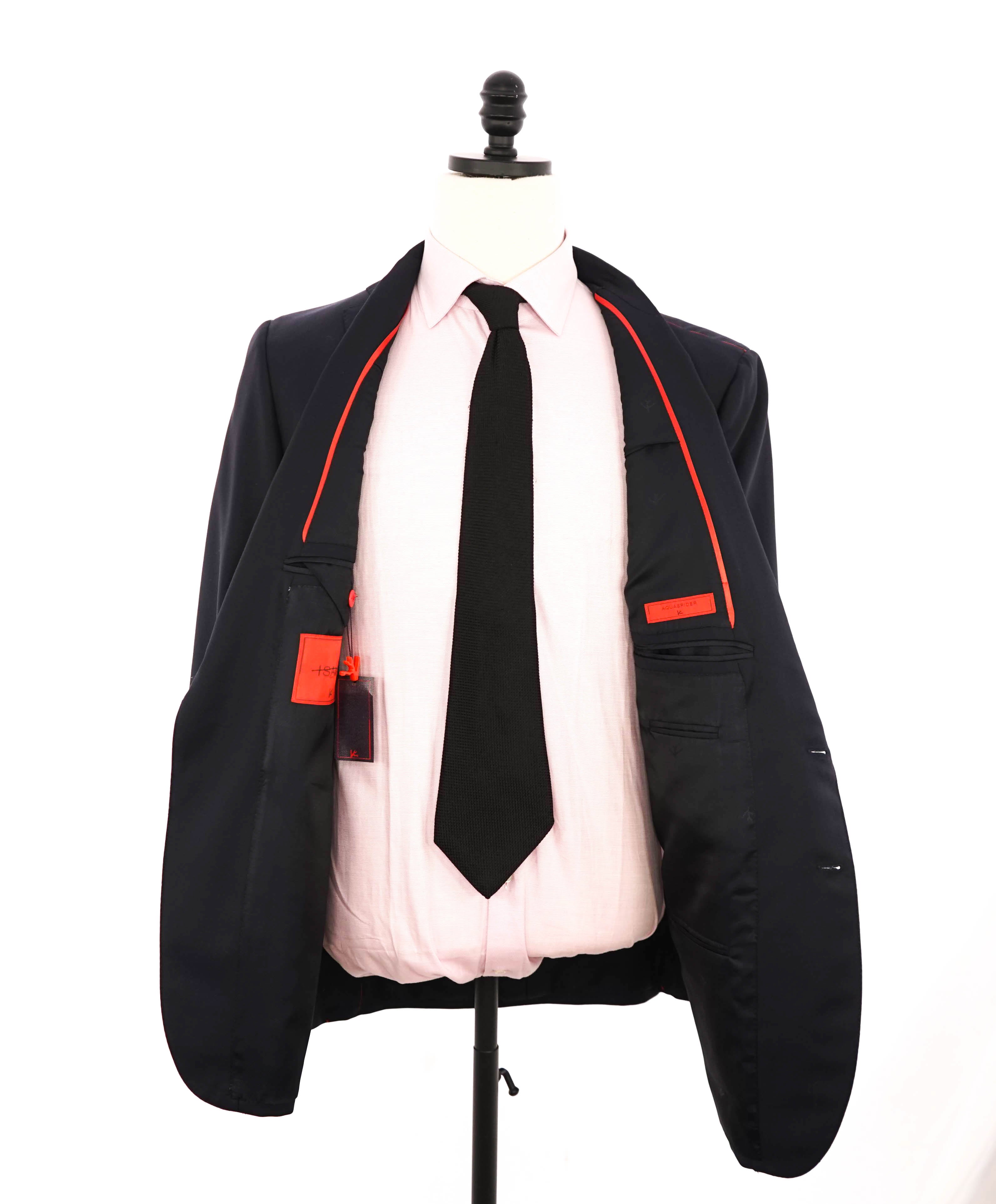 $3,750 ISAIA - Navy Blue "SANITA" *CLOSET STAPLE* Coral Pin Suit - 48R