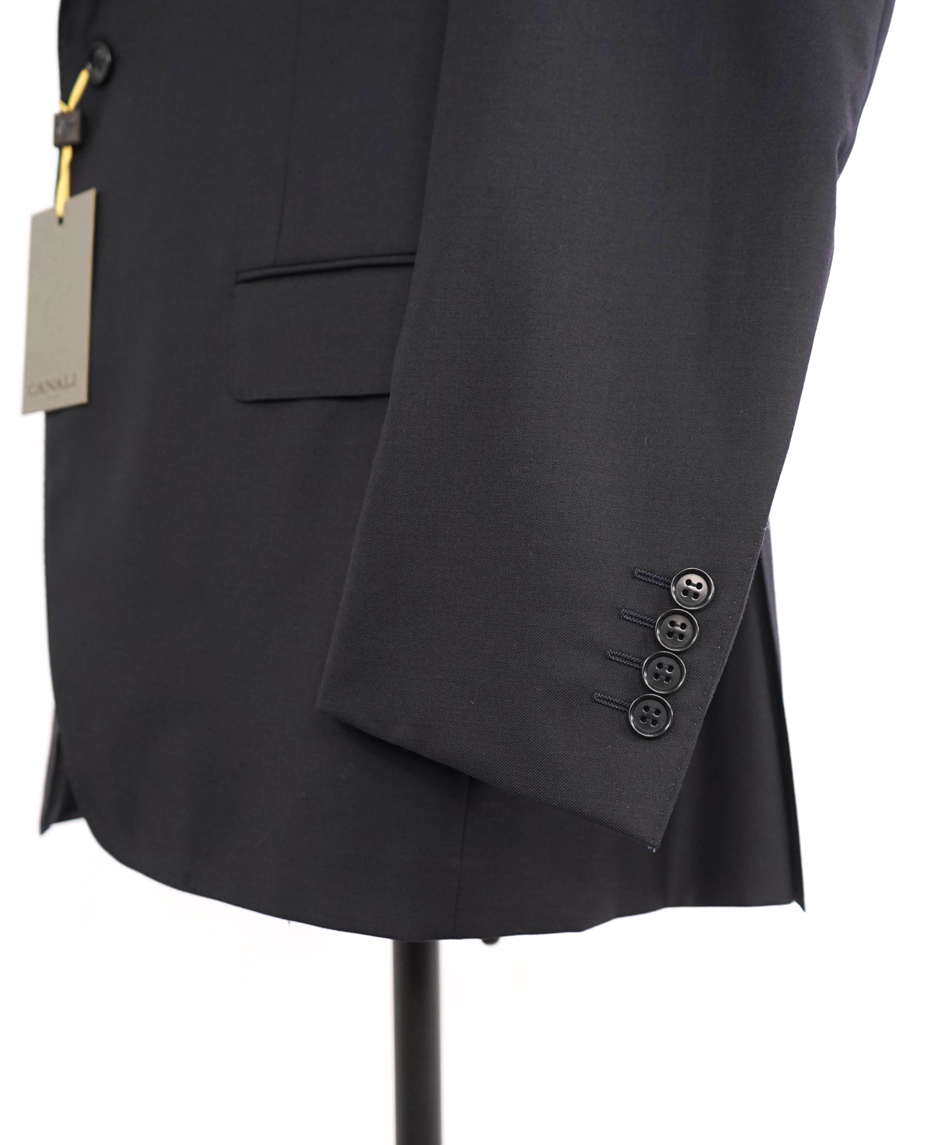 $1,795 CANALI - *CLOSET STAPLE* Solid Navy Blue Notch Lapel Blazer - 42R US