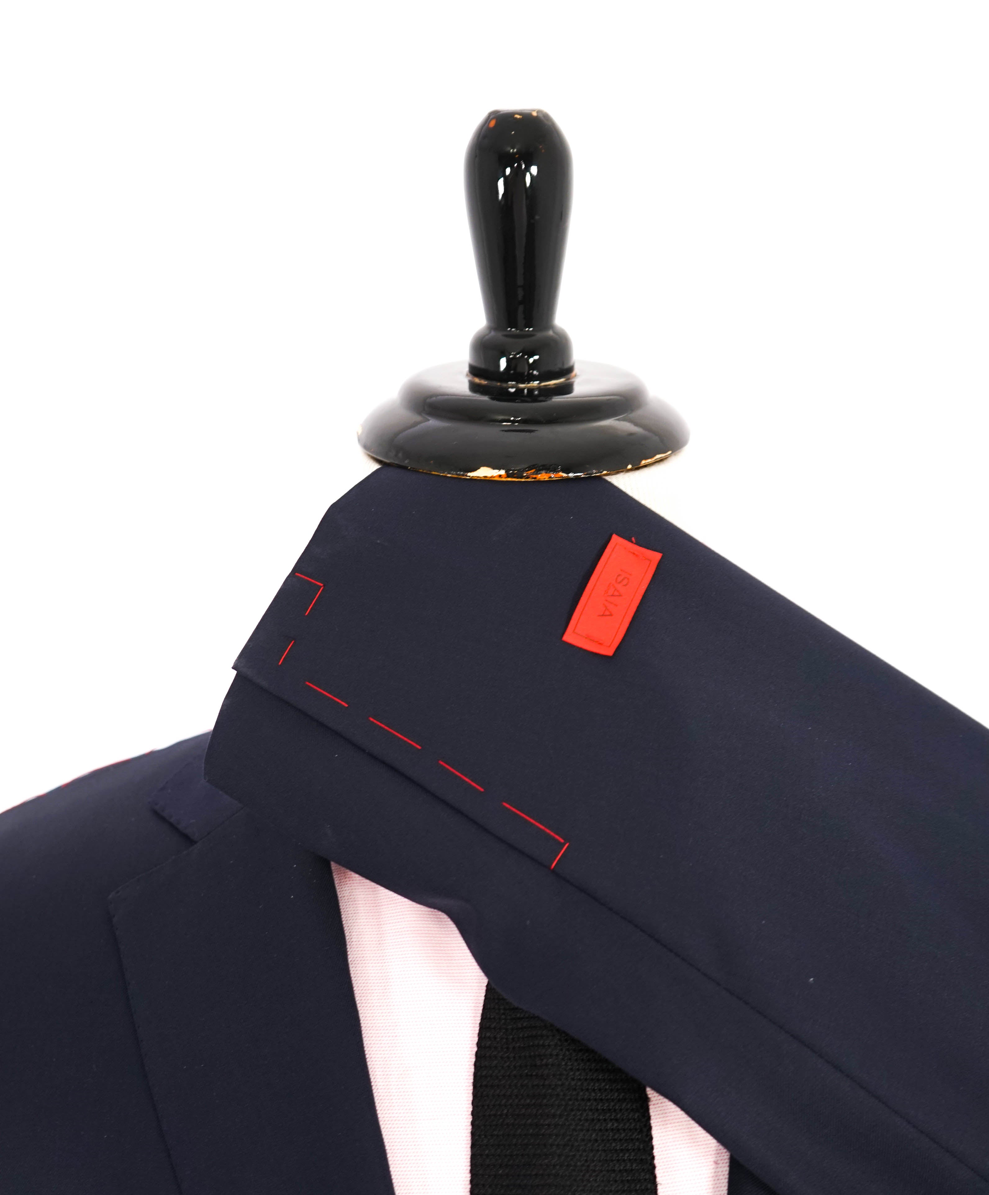 $3,750 ISAIA - Navy "SANITA 160's" *CLOSET STAPLE* Coral Pin Suit - 44R