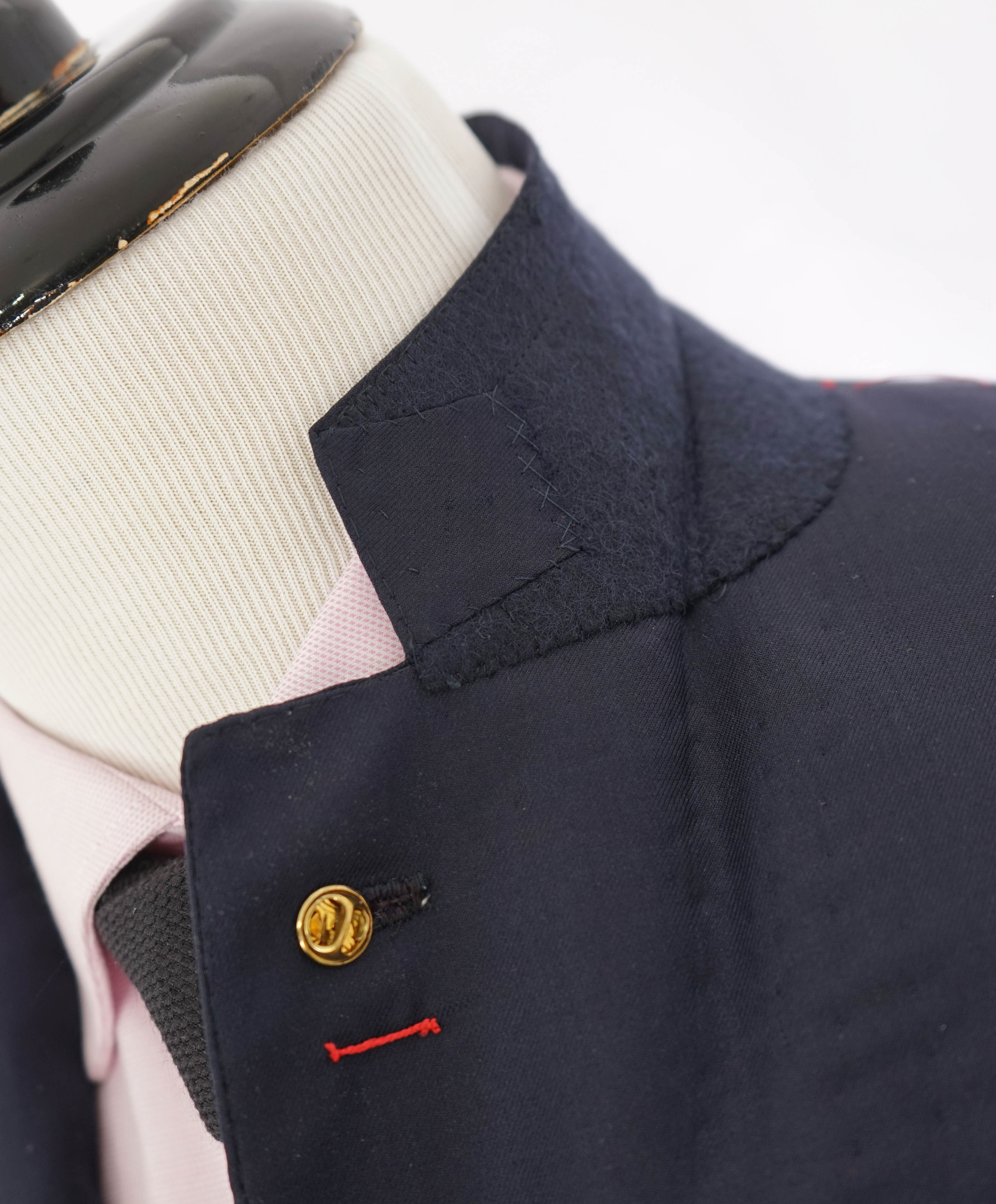 $3,750 ISAIA - Navy "SANITA 160's" *CLOSET STAPLE* Coral Pin Suit - 44R