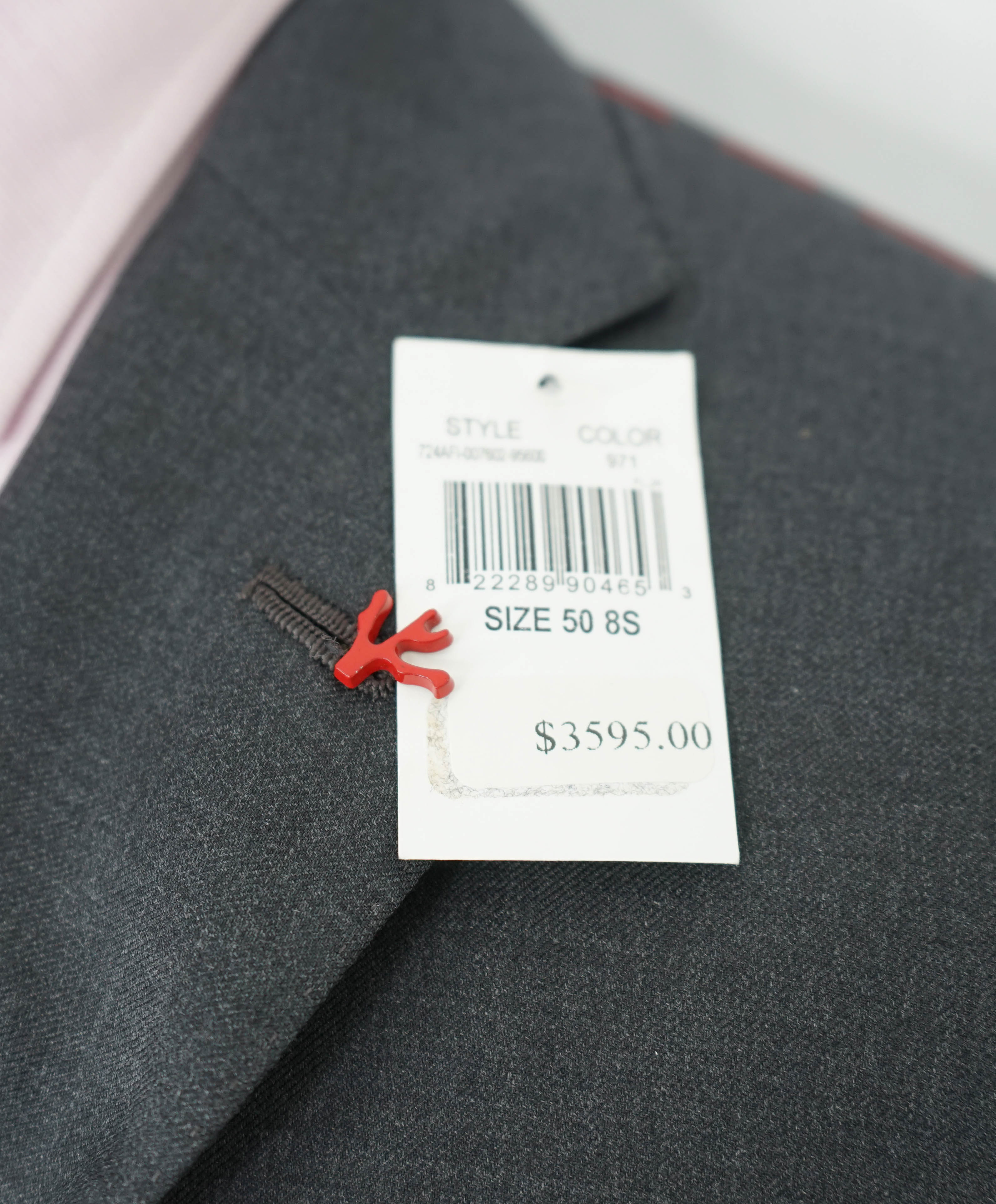 $3,750 ISAIA - Gray "AQUASPIDER" *CLOSET STAPLE* Coral Pin Suit - 40S 34W
