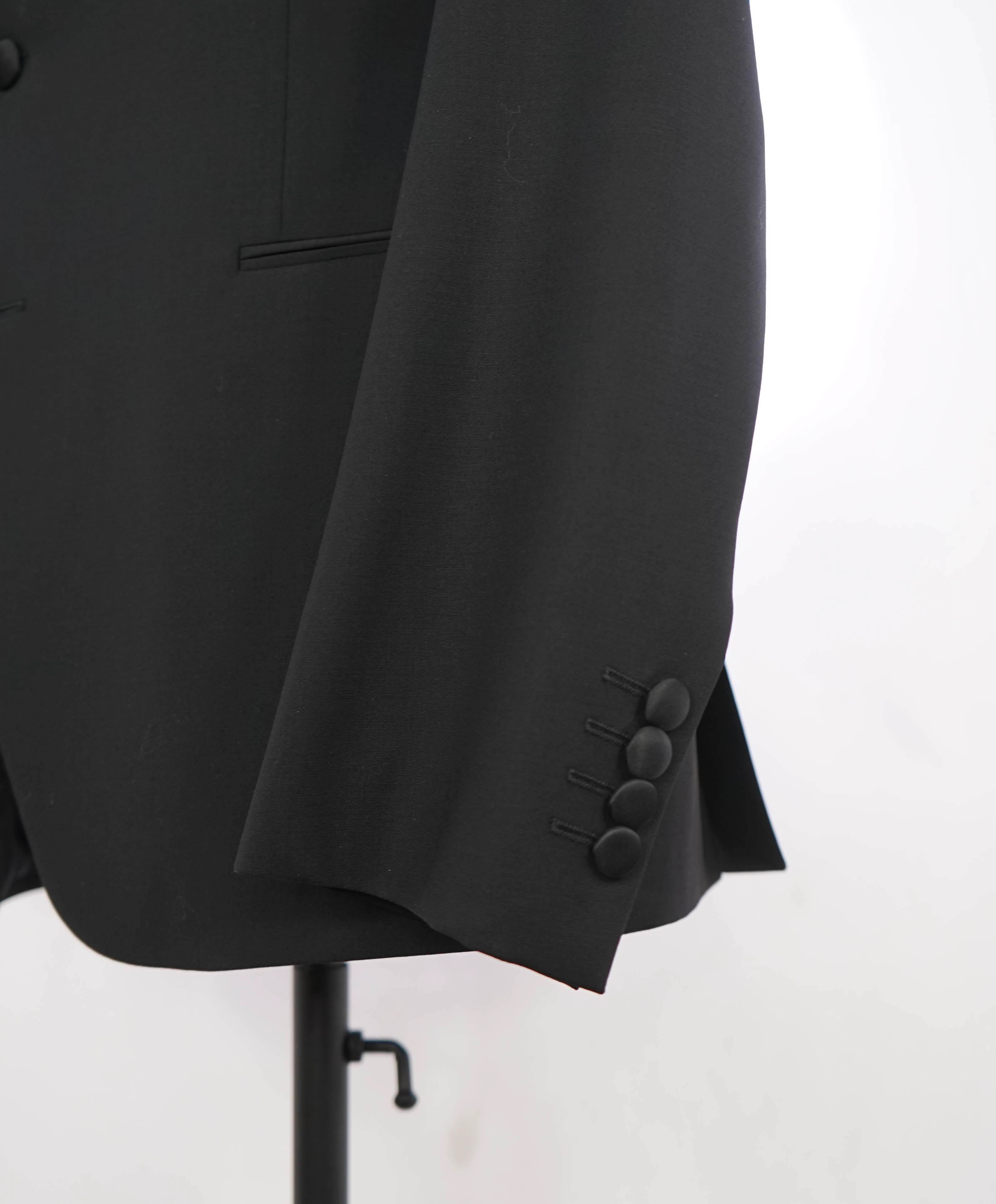 $1,995 EMPORIO ARMANI - “M LINE” Notch Lapel 130's Tuxedo Suit - 42R 34W