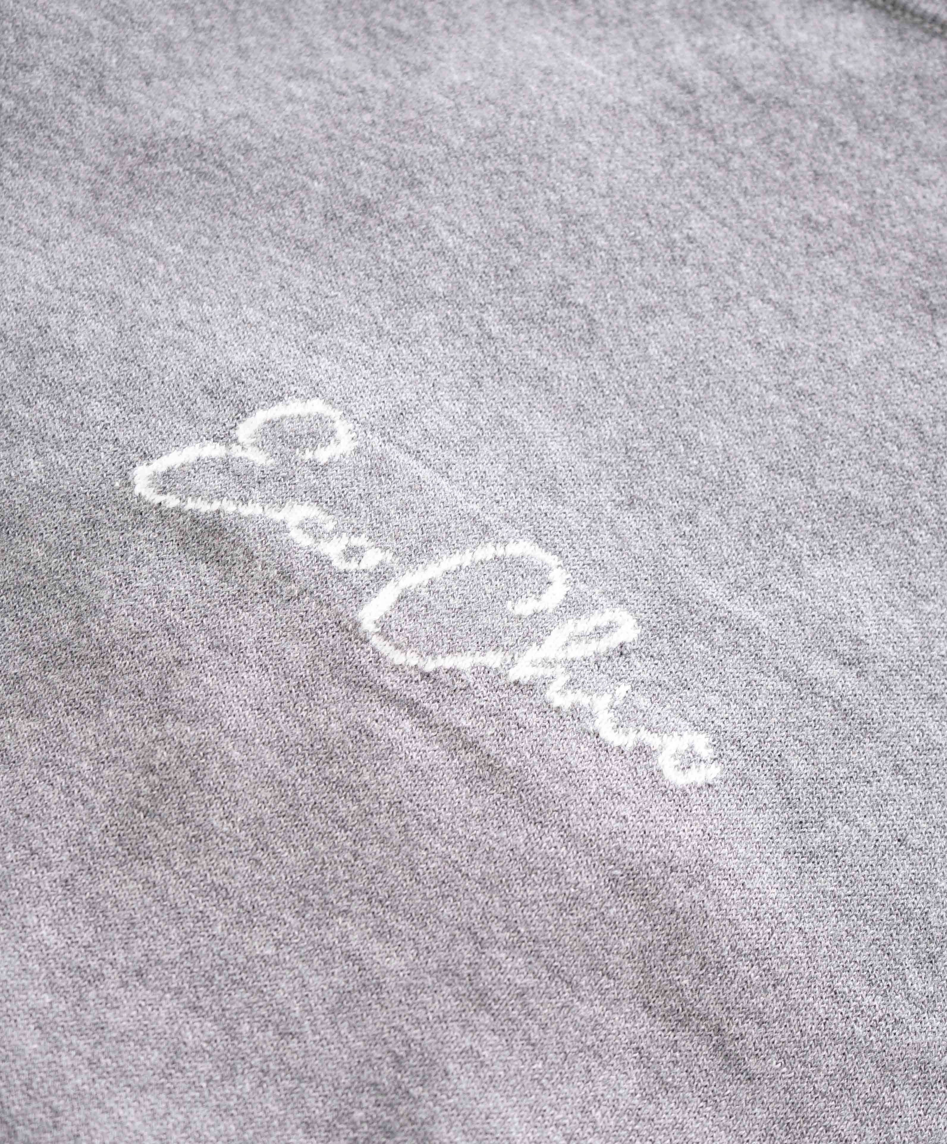 $395 ELEVENTY - Gray Crewneck Premium Short Sleeve Sweater - M