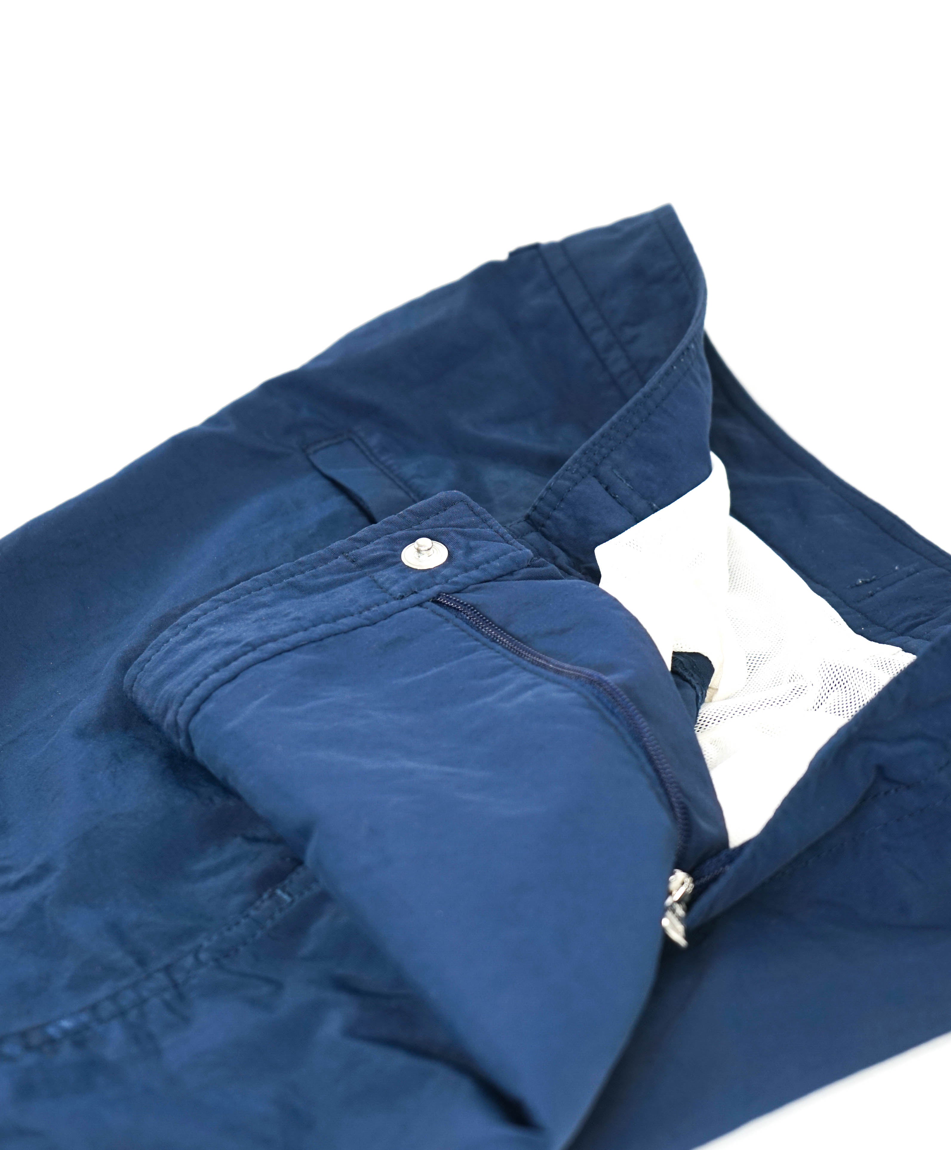 OLEBAR BROWN - Blue Swim Trunks With Side Tabs - 28W