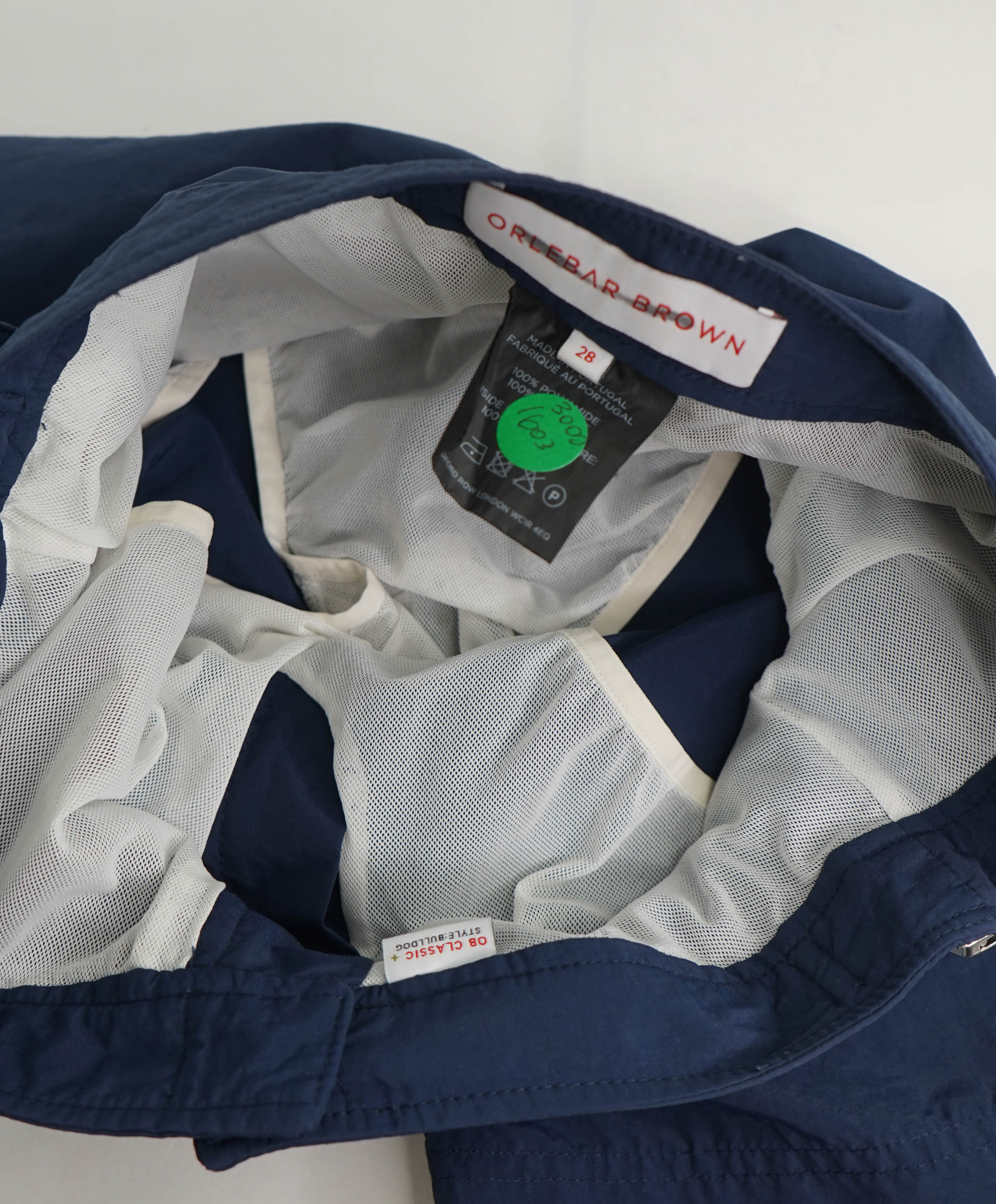 OLEBAR BROWN - Blue Swim Trunks With Side Tabs - 28W