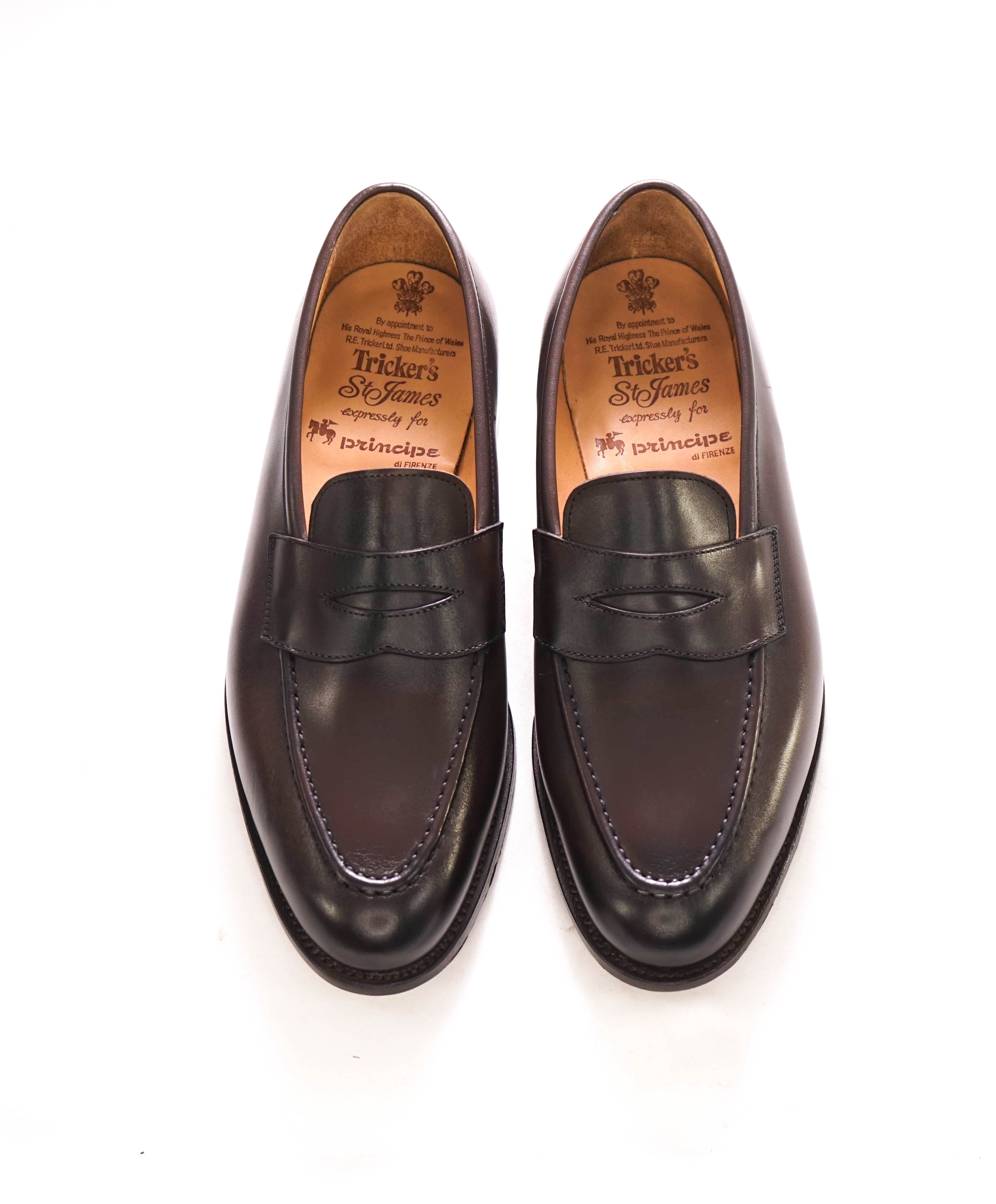 $700 TRICKER'S - England "HARVARD" Brown Leather Penny Loafer - 10 US ( 9 UK )