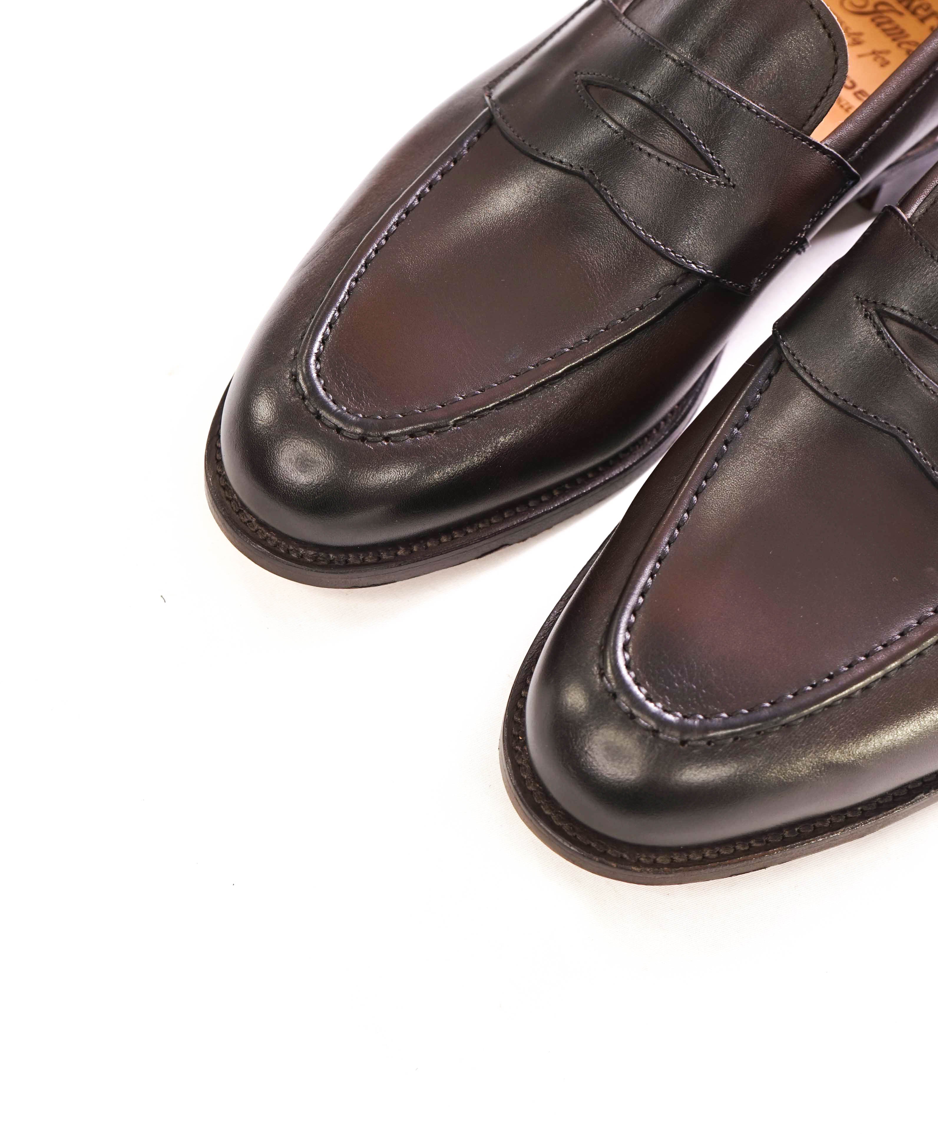 $700 TRICKER'S - England "HARVARD" Brown Leather Penny Loafer - 10 US ( 9 UK )