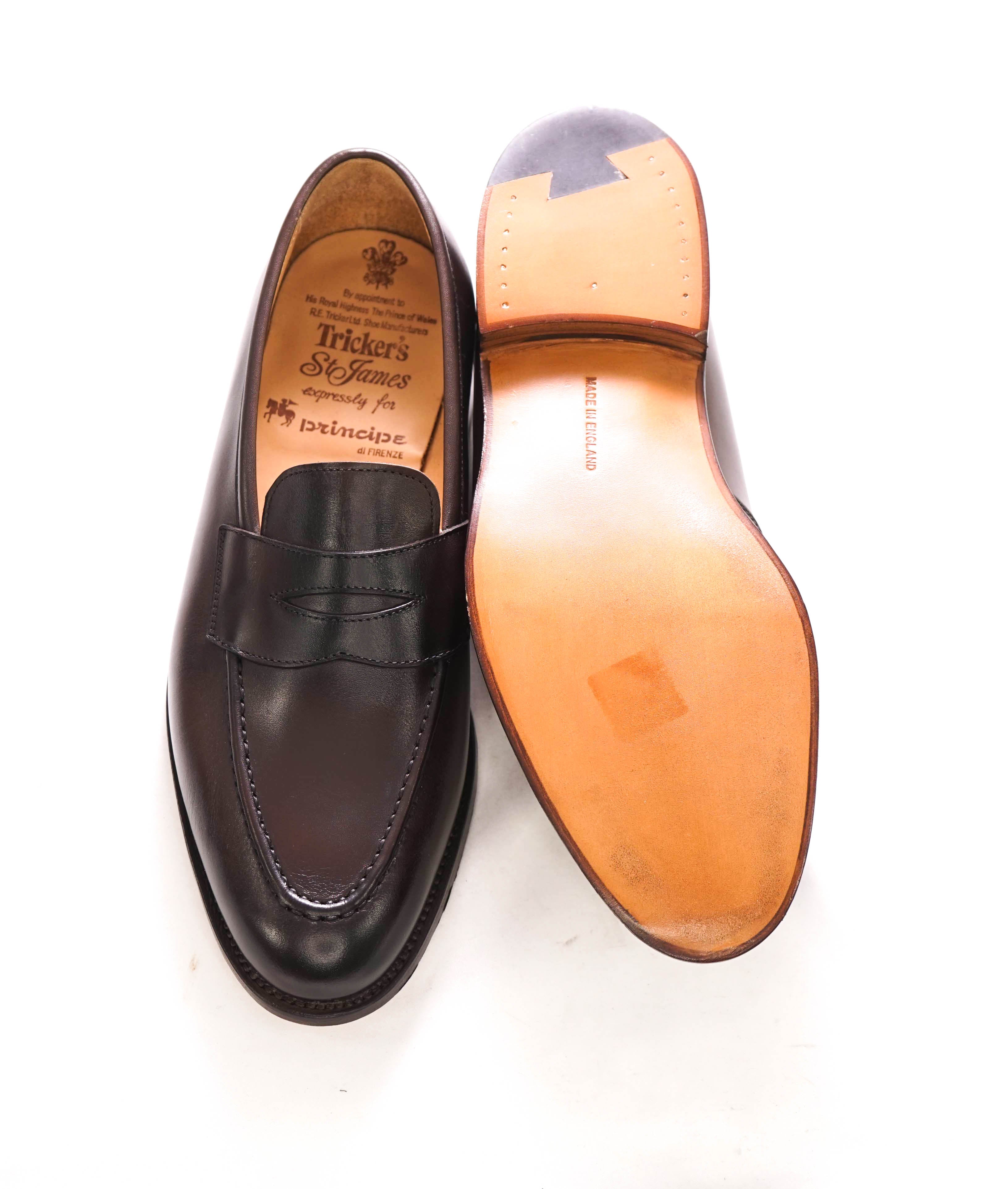 $700 TRICKER'S - England "HARVARD" Brown Leather Penny Loafer - 10 US ( 9 UK )