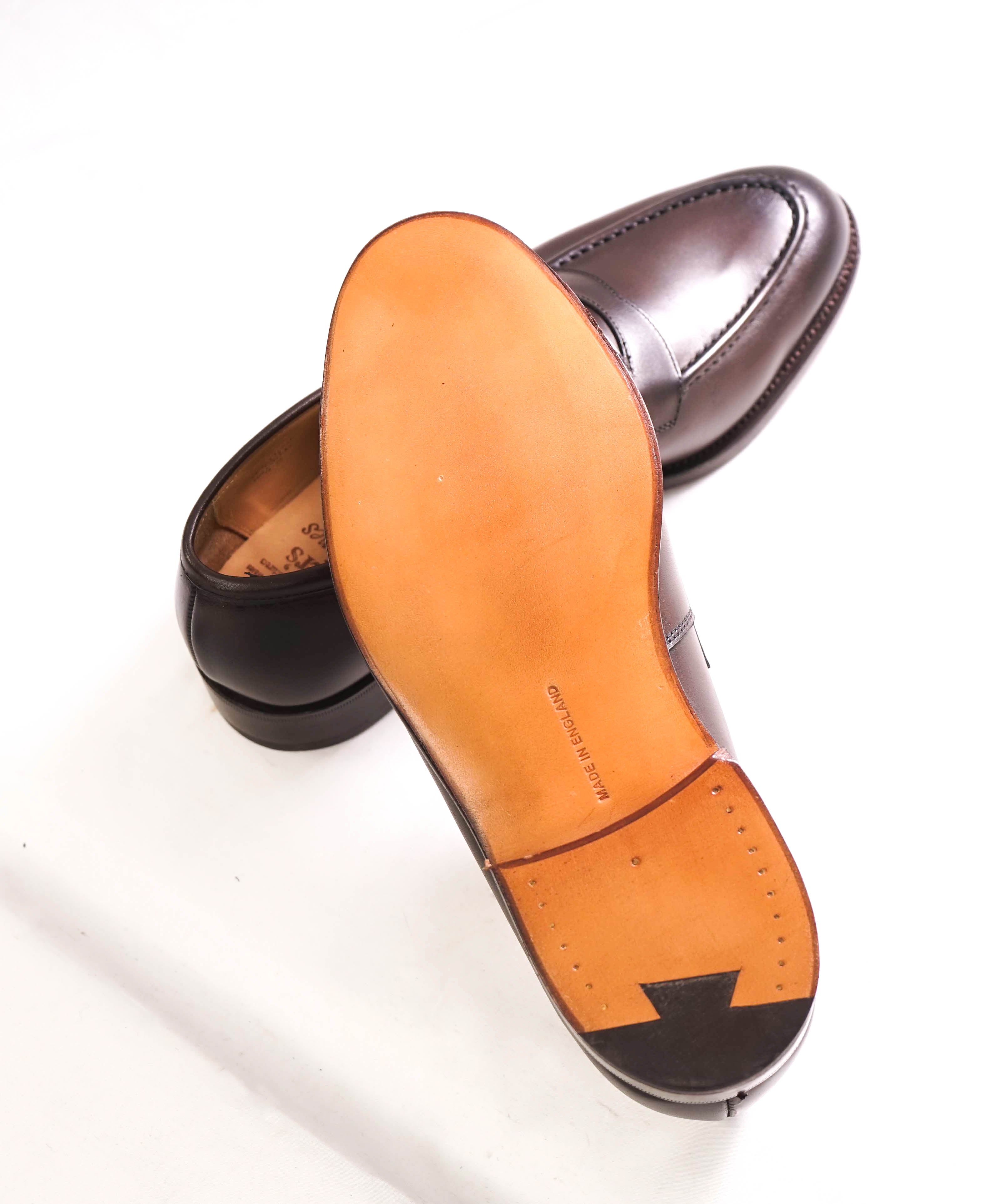 $700 TRICKER'S - England "HARVARD" Brown Leather Penny Loafer - 10 US ( 9 UK )