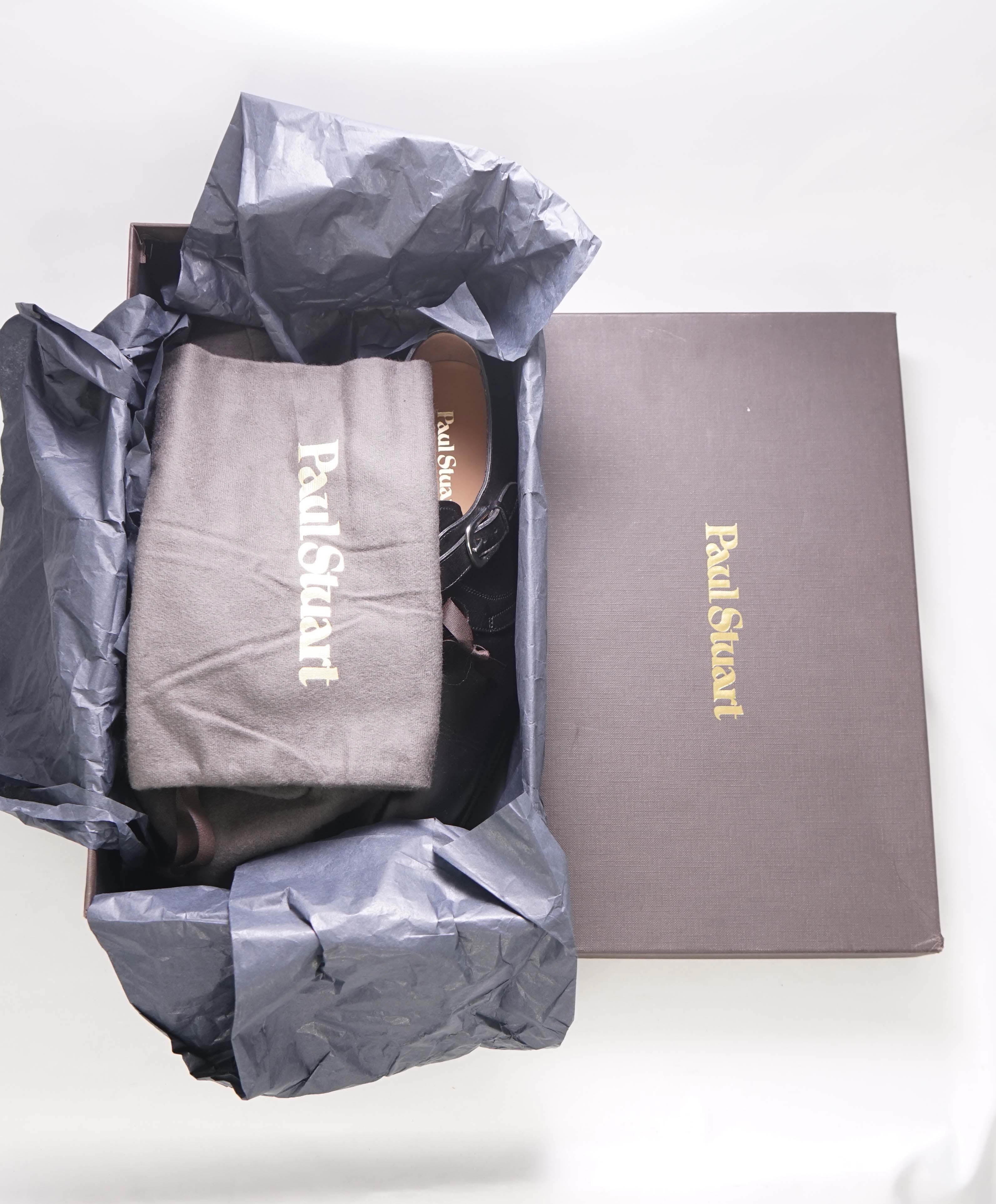 $995 PAUL STUART - *Galante* Crisscross Double Monk Strap Leather Shoes - 8 US (7 IT)