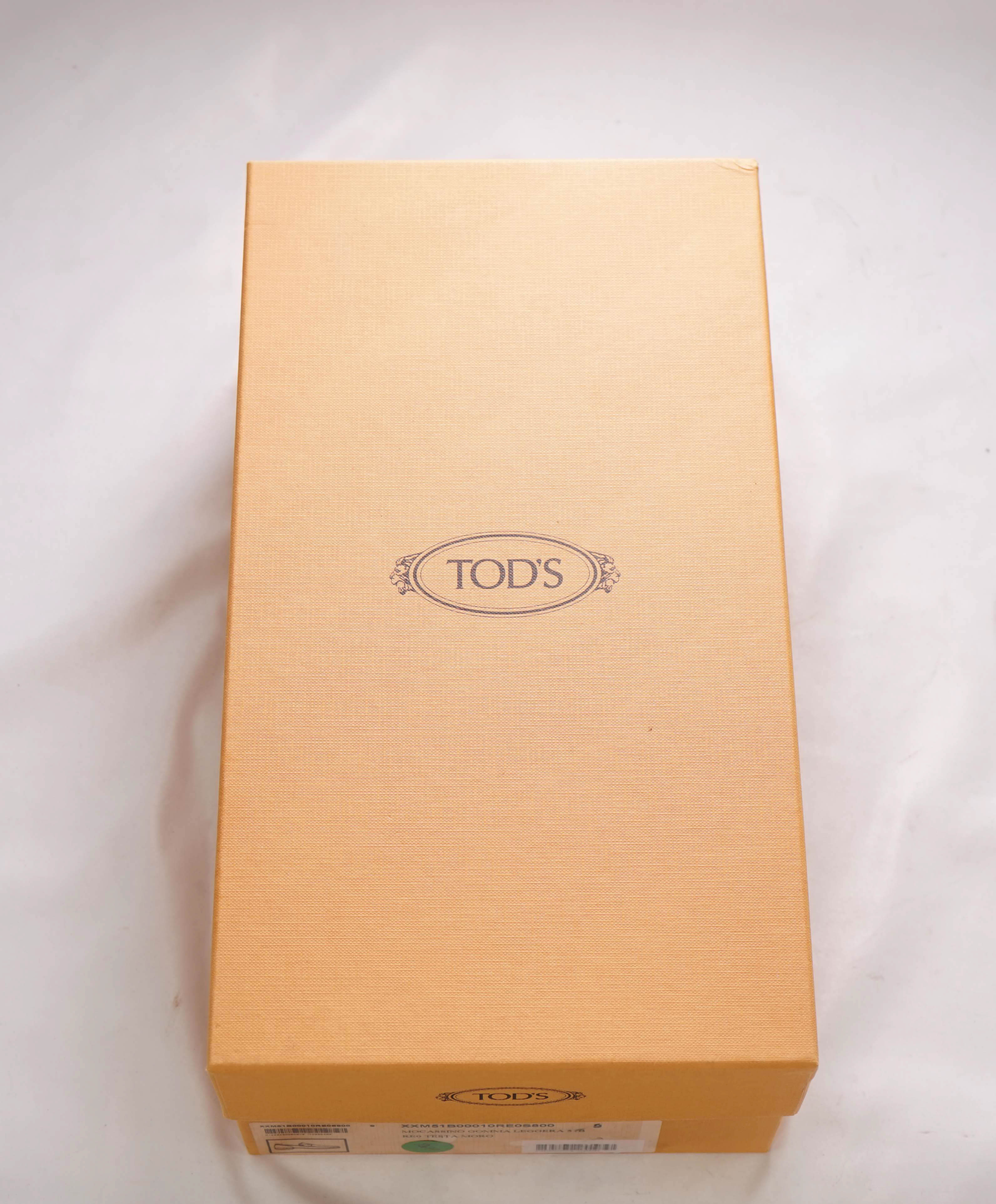 $675 TOD’S - Brown Suede Penny Loafer Leather LOGO Vamp Loafer - (9 Tod's) 10 US