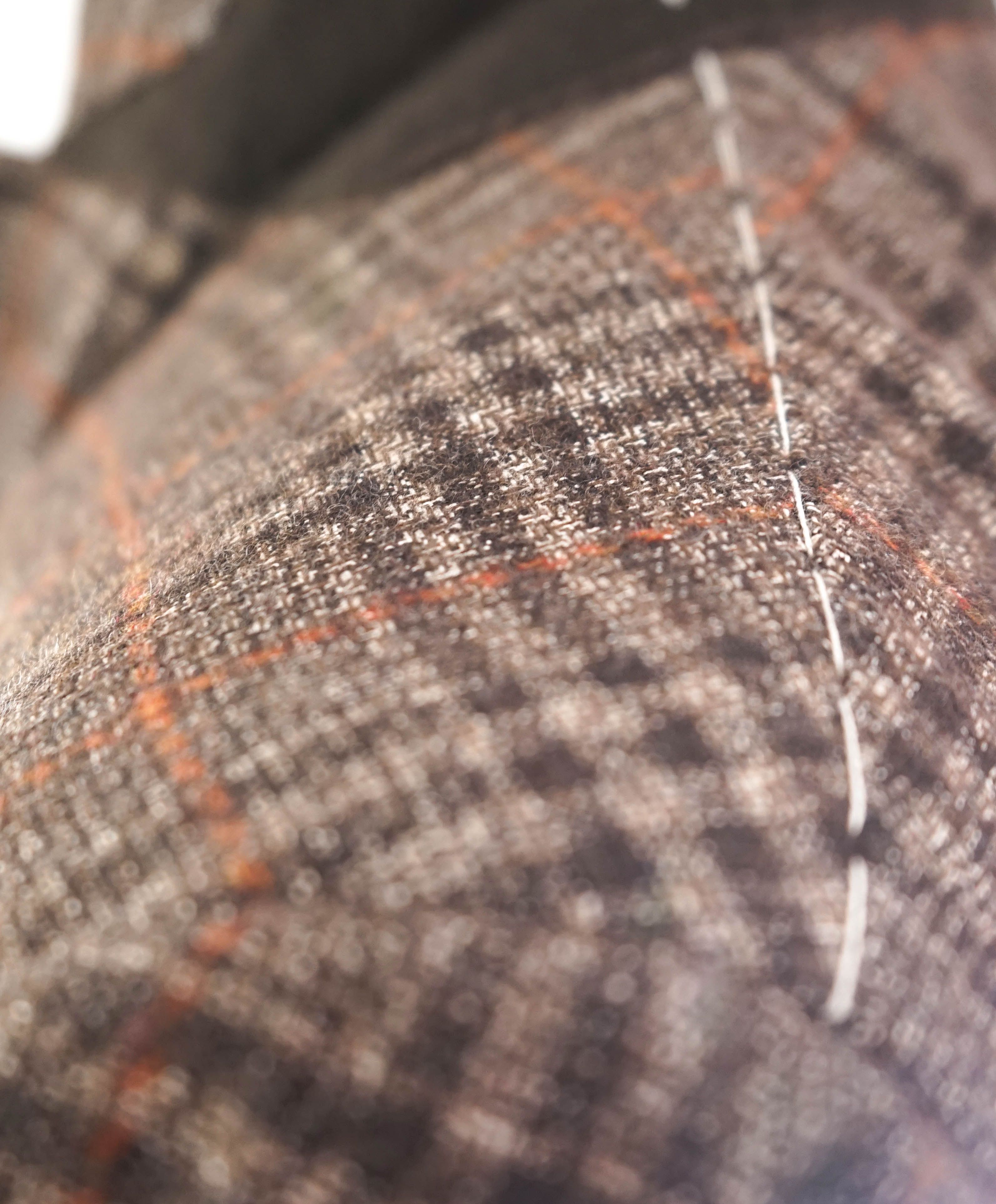 $4,650 ERMENEGILDO ZEGNA- "ZERO WEIGHT" Cashmere/Silk Brown Check Blazer- 44R