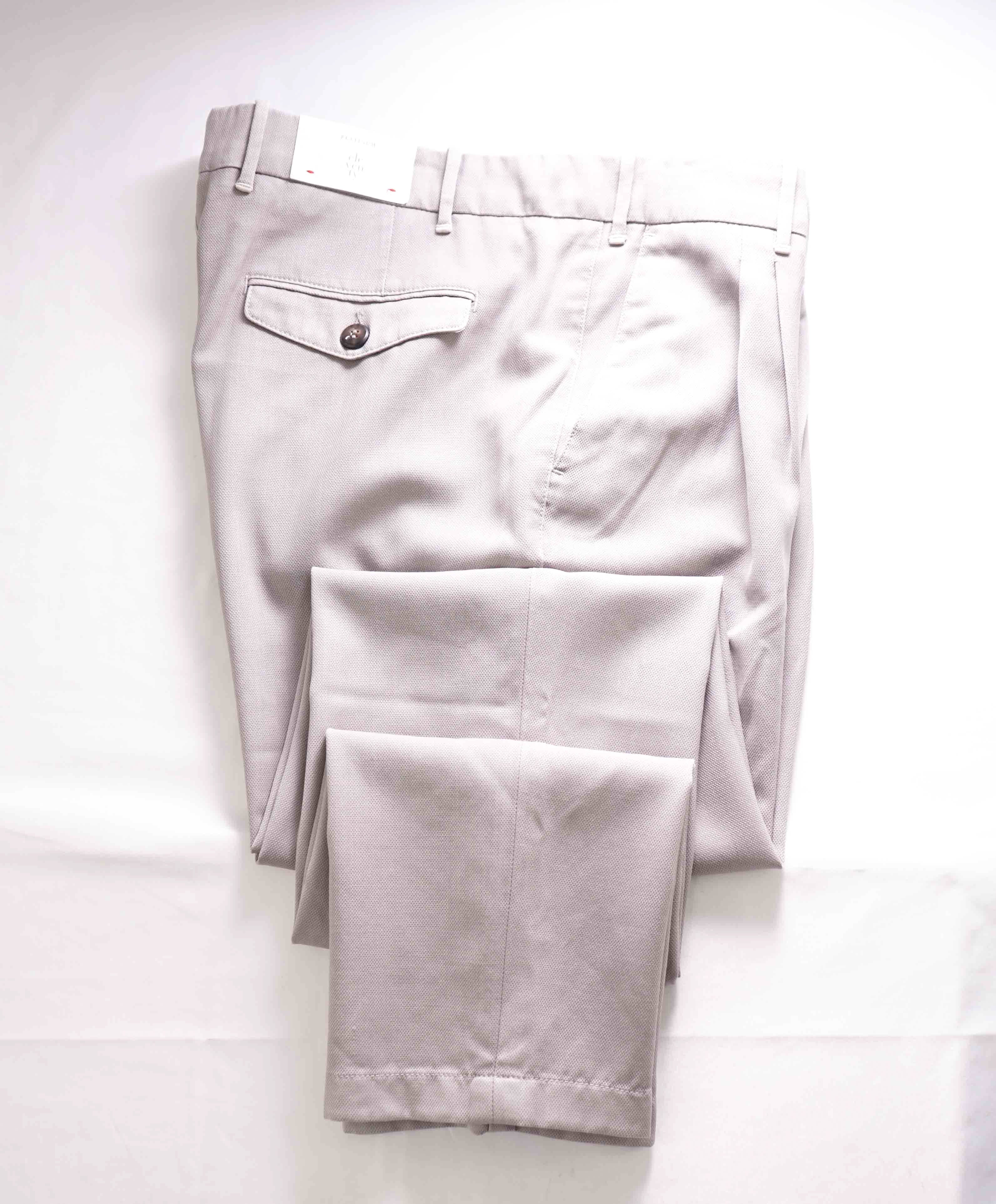 $495 ELEVENTY - Wool Gray Jacquard Micro Dart Slim Dress Pants- 34W