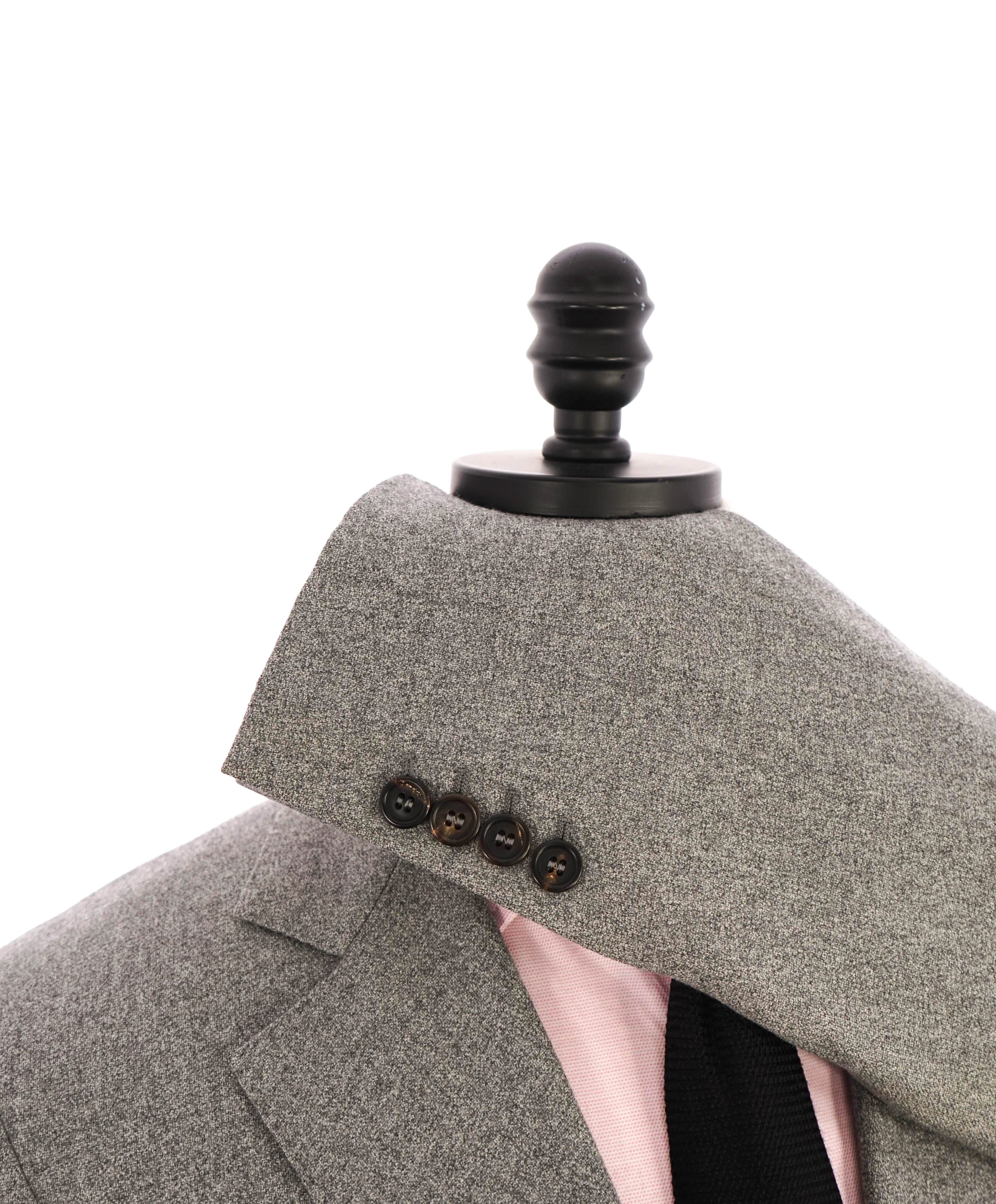 $3,180 BRUNELLO CUCINELLI - Gray Heathered 2/3 Roll Lapel Blazer- 40R