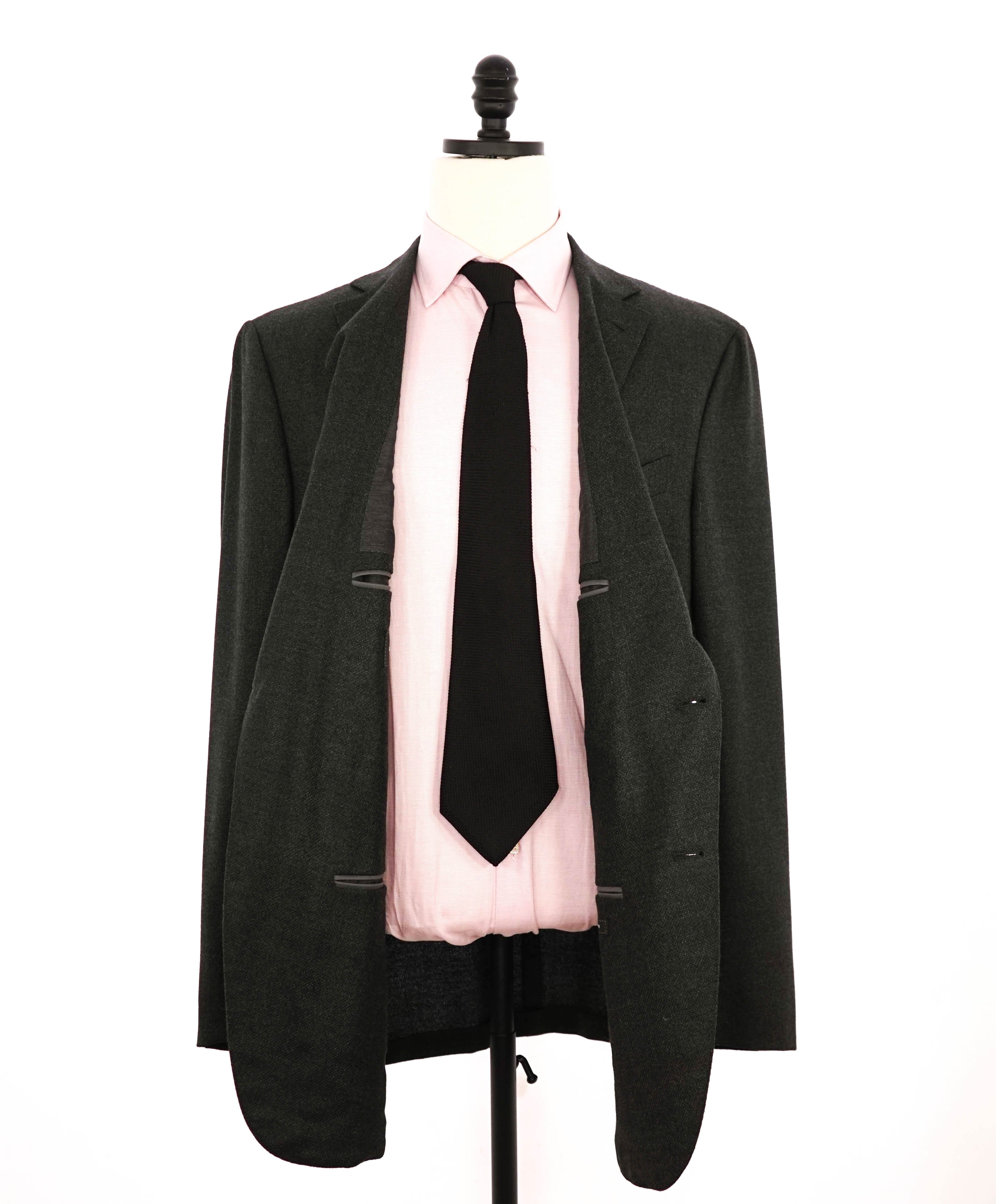 $3,295 ERMENEGILDO ZEGNA - Forest Green Royal Weave "Street Jacket" Blazer - 46L