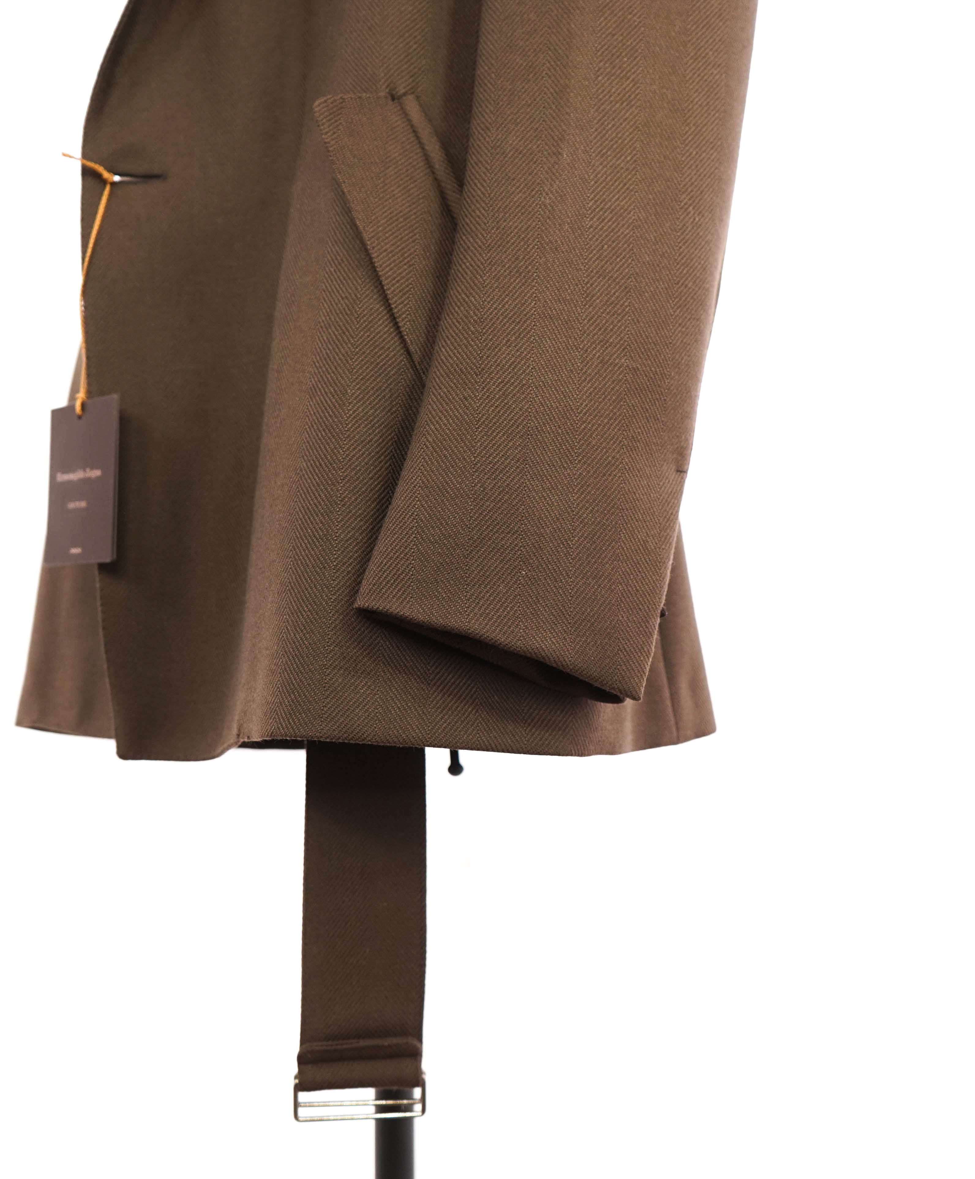 $5,990 ERMENEGILDO ZEGNA *COUTURE* - Belted Runway Jacket Coat Blazer- 46R