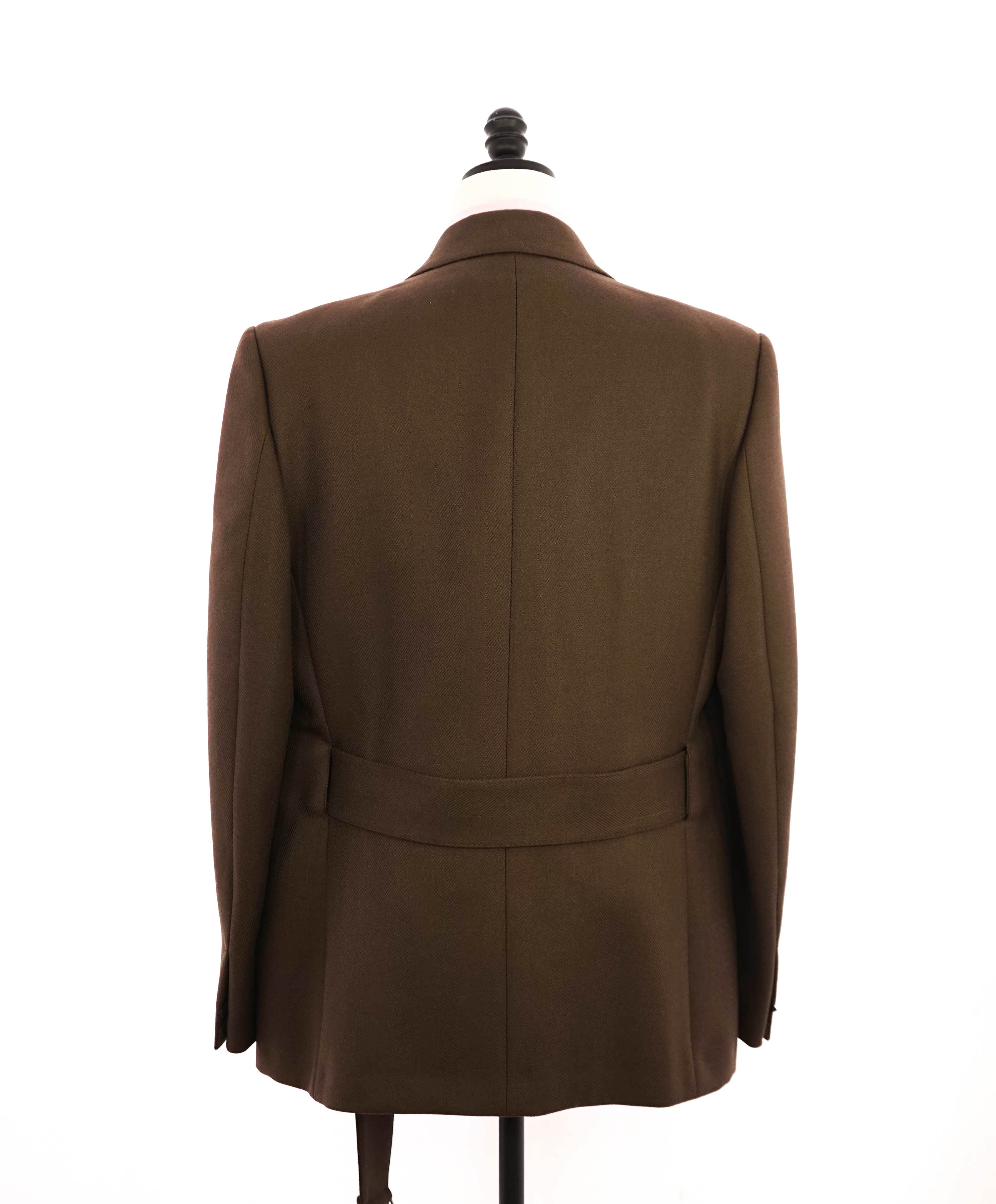 $5,990 ERMENEGILDO ZEGNA *COUTURE* - Belted Runway Jacket Coat Blazer- 46R