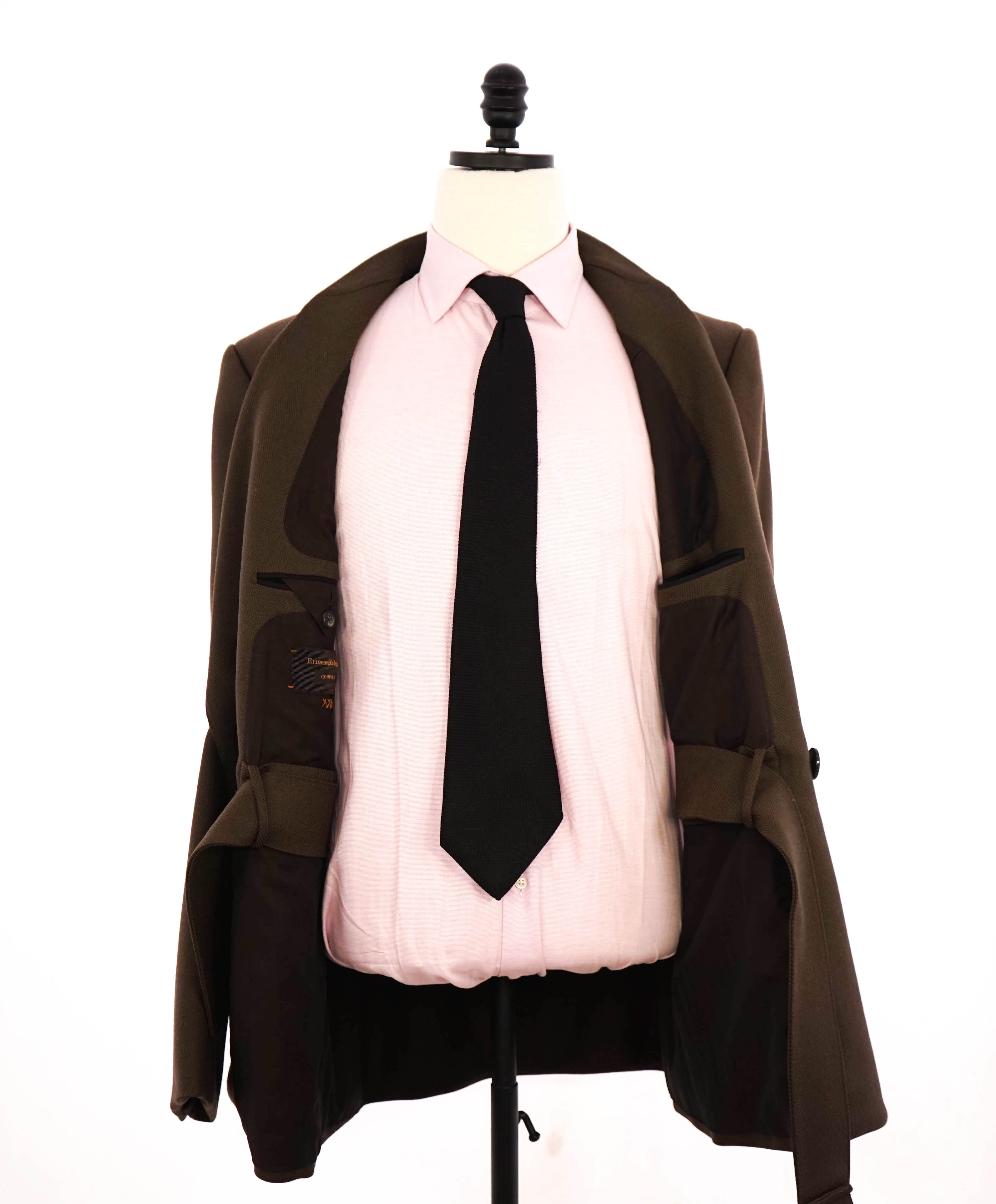 $5,990 ERMENEGILDO ZEGNA *COUTURE* - Belted Runway Jacket Coat Blazer- 46R