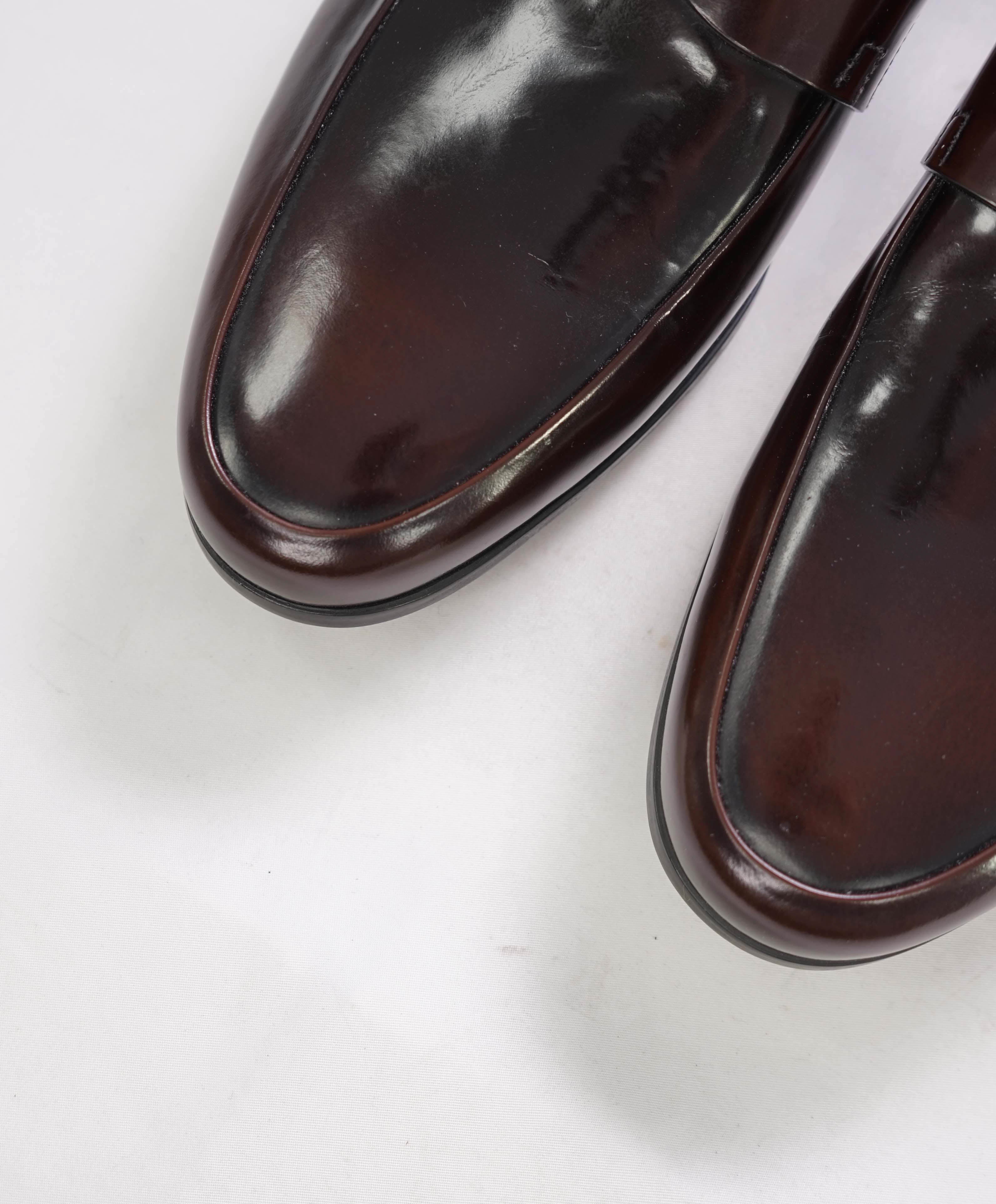$950 PRADA - Brown Spazzolato Leather Penny Loafers - 11 US (10 Prada)