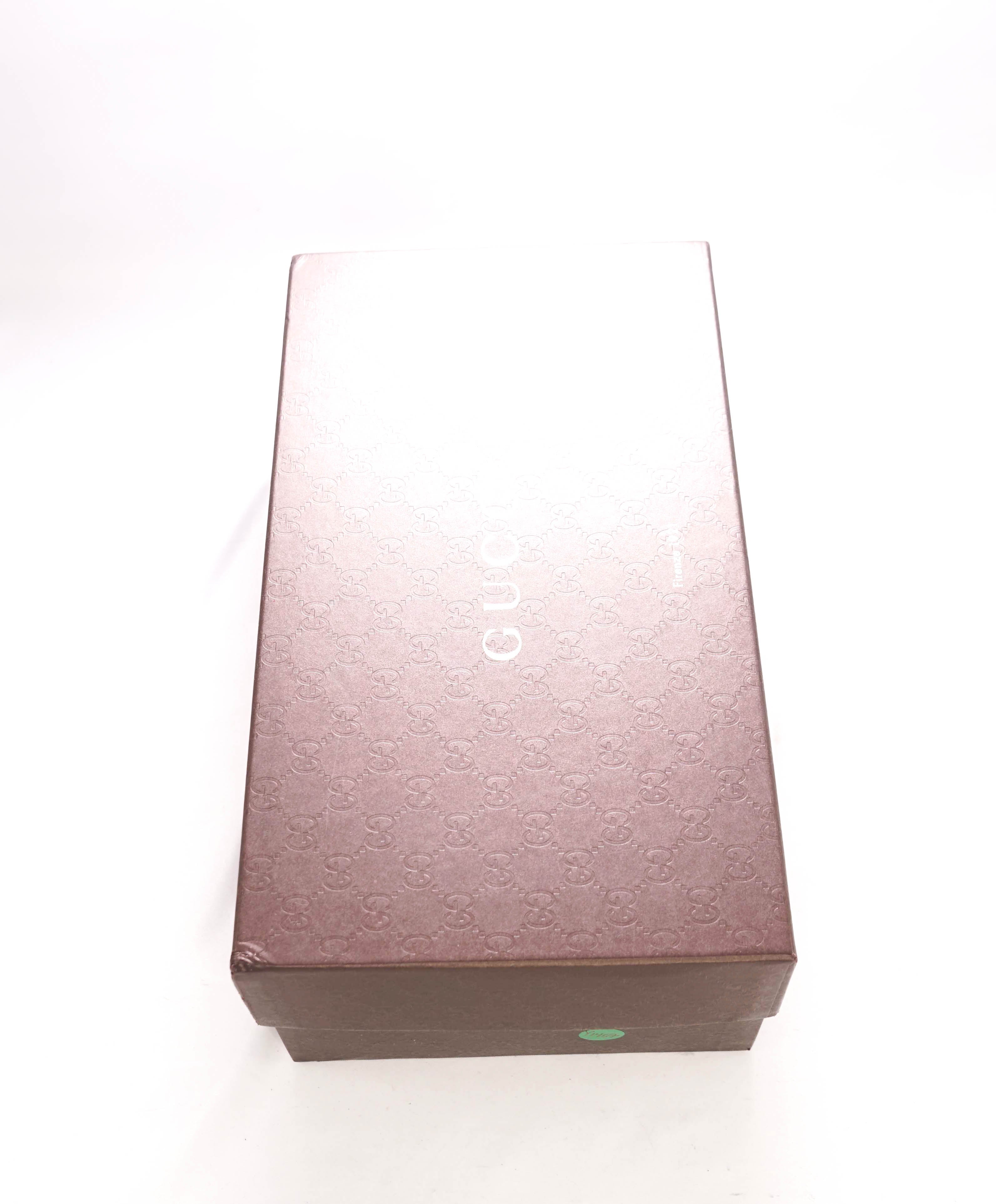 $990 GUCCI - 1955 Horse-bit Loafers Black Pebbled Iconic Style - 7.5US (7 G)