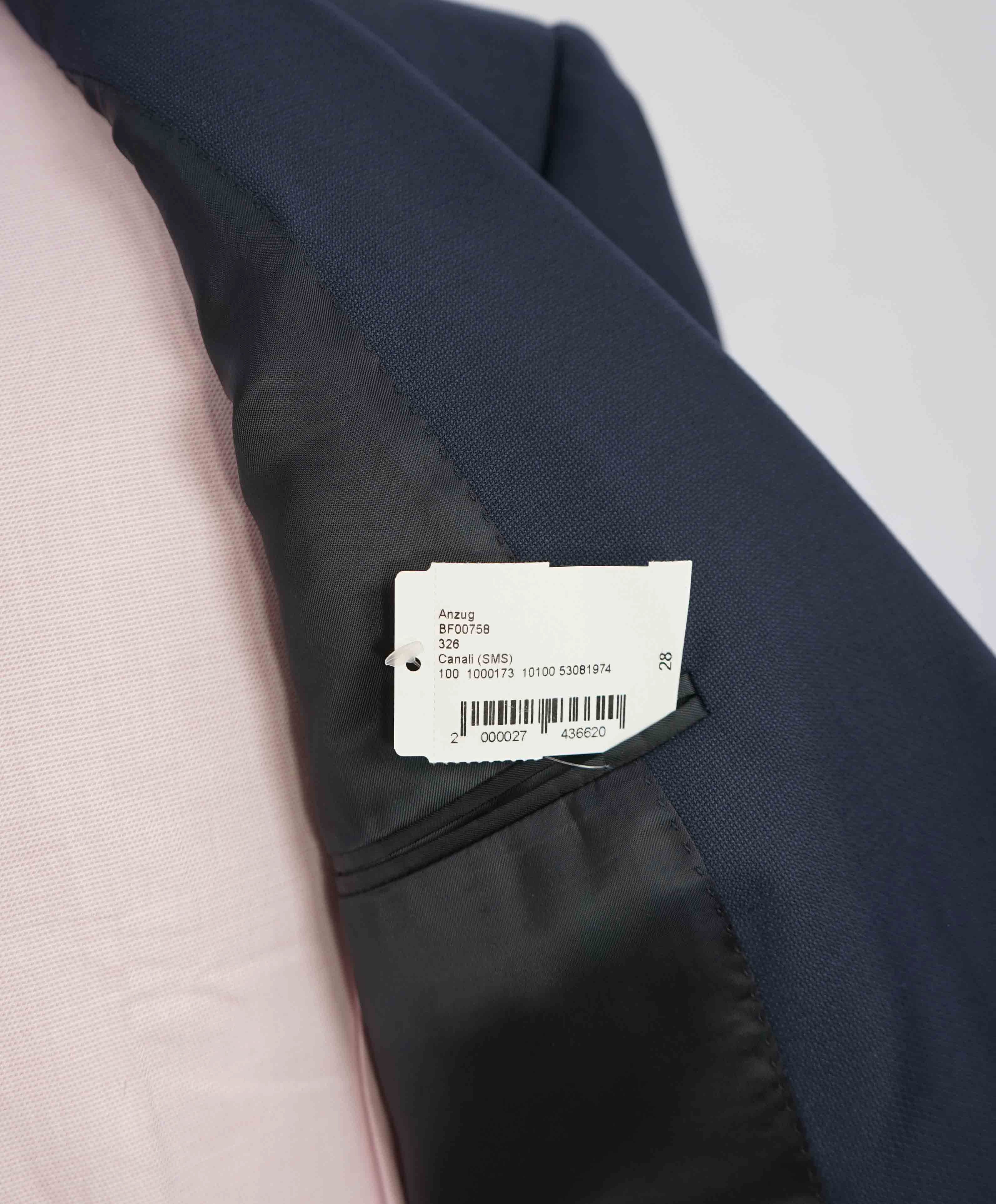 $2,000 CANALI - For SAKS 5TH AVE Navy Blue Textured Fabric Suit - 46S