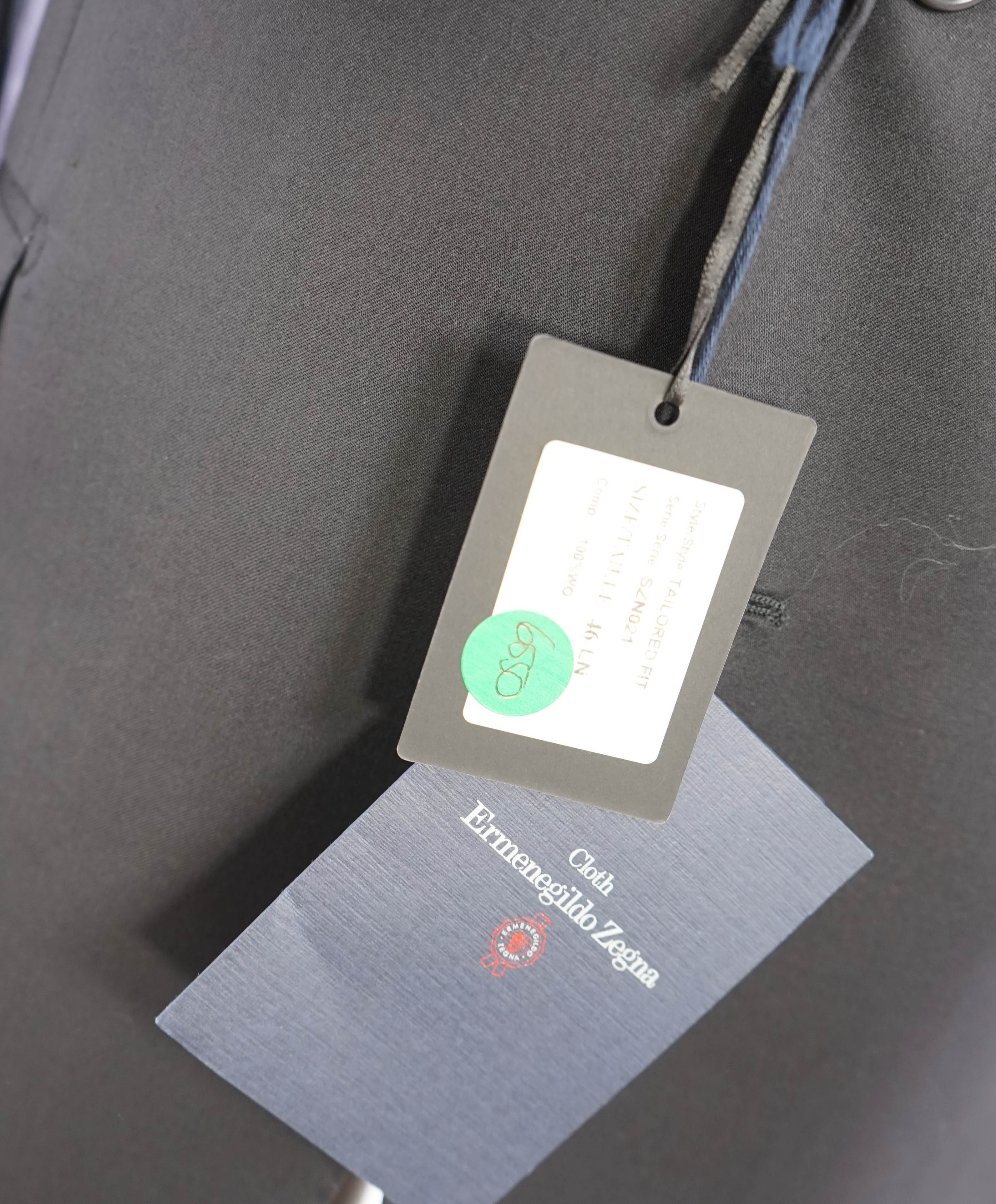 ERMENEGILDO ZEGNA - "Microsnsphere" By SAKS FIFTH AVENUE Black Suit - 46L