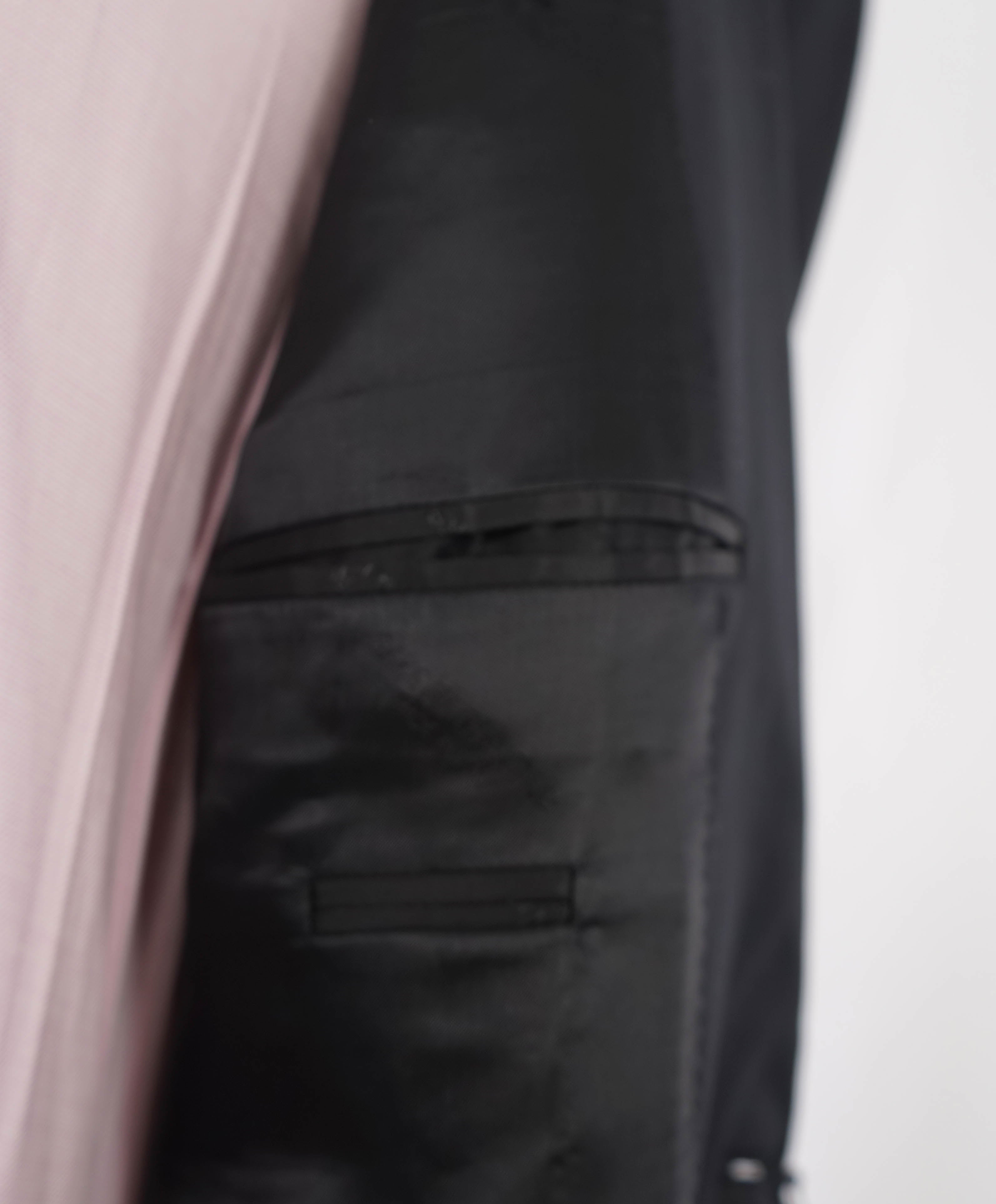 ERMENEGILDO ZEGNA - "Microsnsphere" By SAKS FIFTH AVENUE Black Suit - 46L