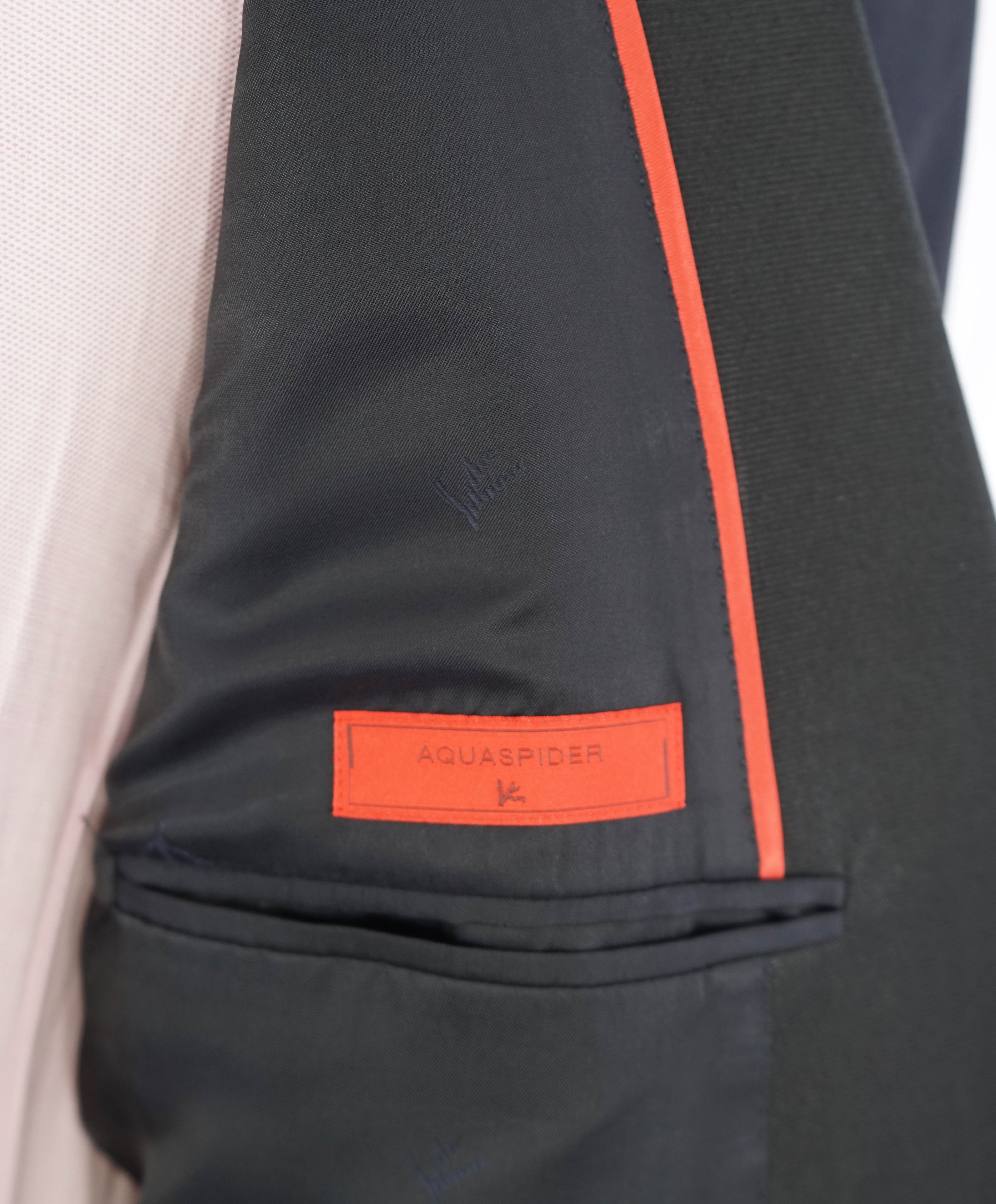 $4,595 ISAIA - "AQUASPIDER" Satin PEAK LAPEL Navy Blue Wool Tuxedo - 42L