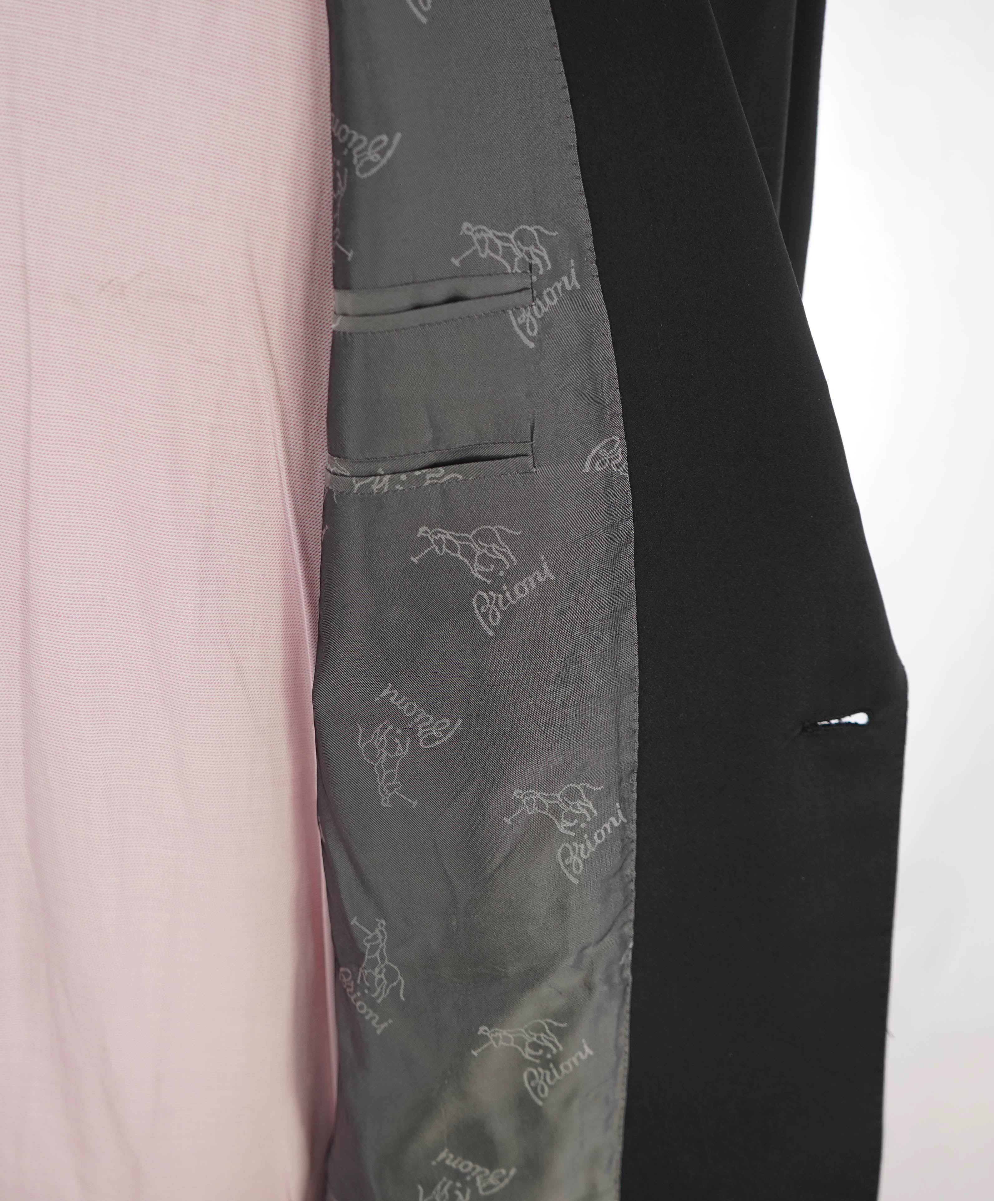 $5,995 BRIONI - *CELEB FAV* Hand Made ITALY Black Peak Tuxedo Dinner JACKET - 42L