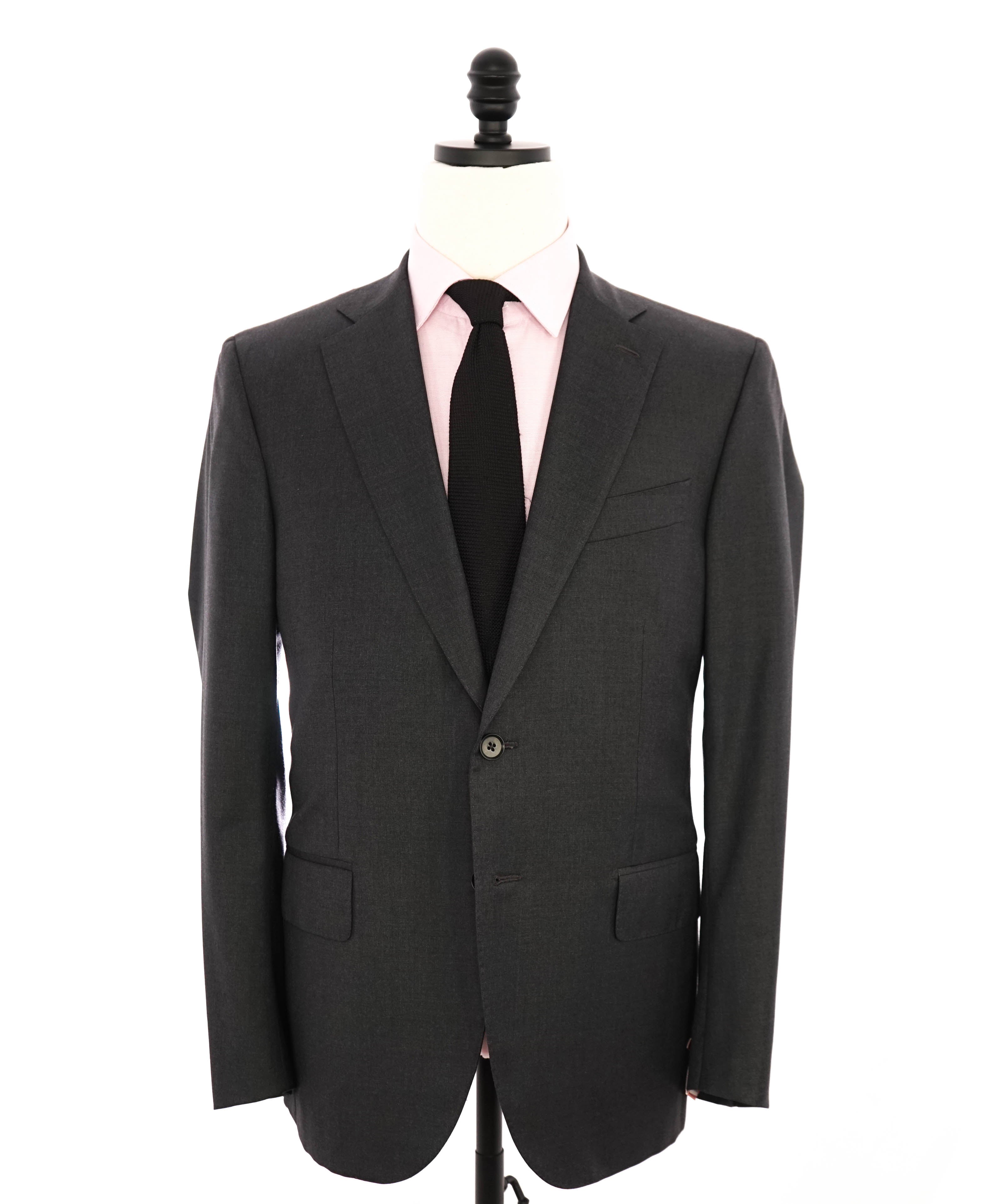 $3,750 ISAIA - Gray "AQUASPIDER" *CLOSET STAPLE* Coral Pin Suit - 40S 32W