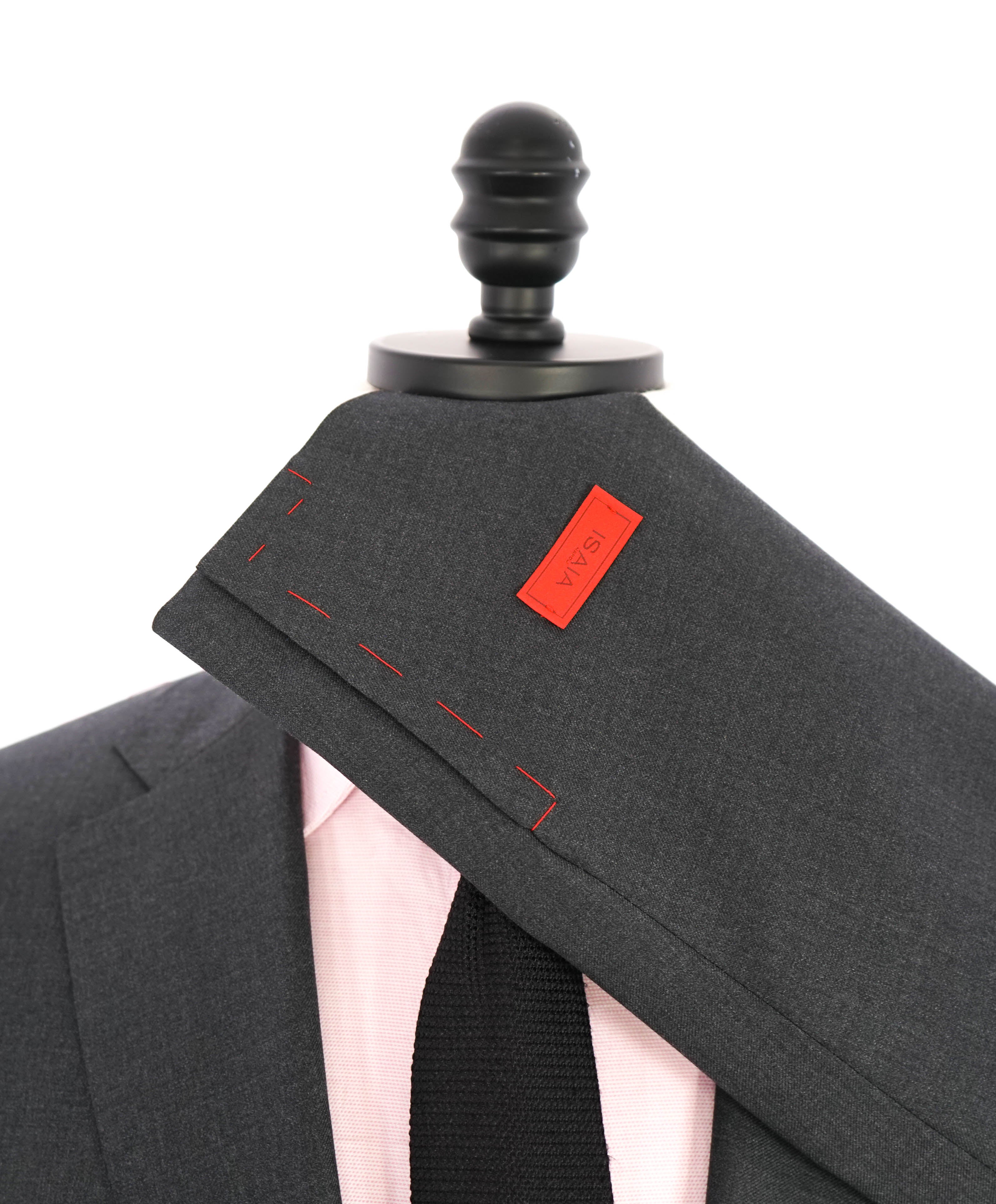 $3,750 ISAIA - Gray "AQUASPIDER" *CLOSET STAPLE* Coral Pin Suit - 40S 32W