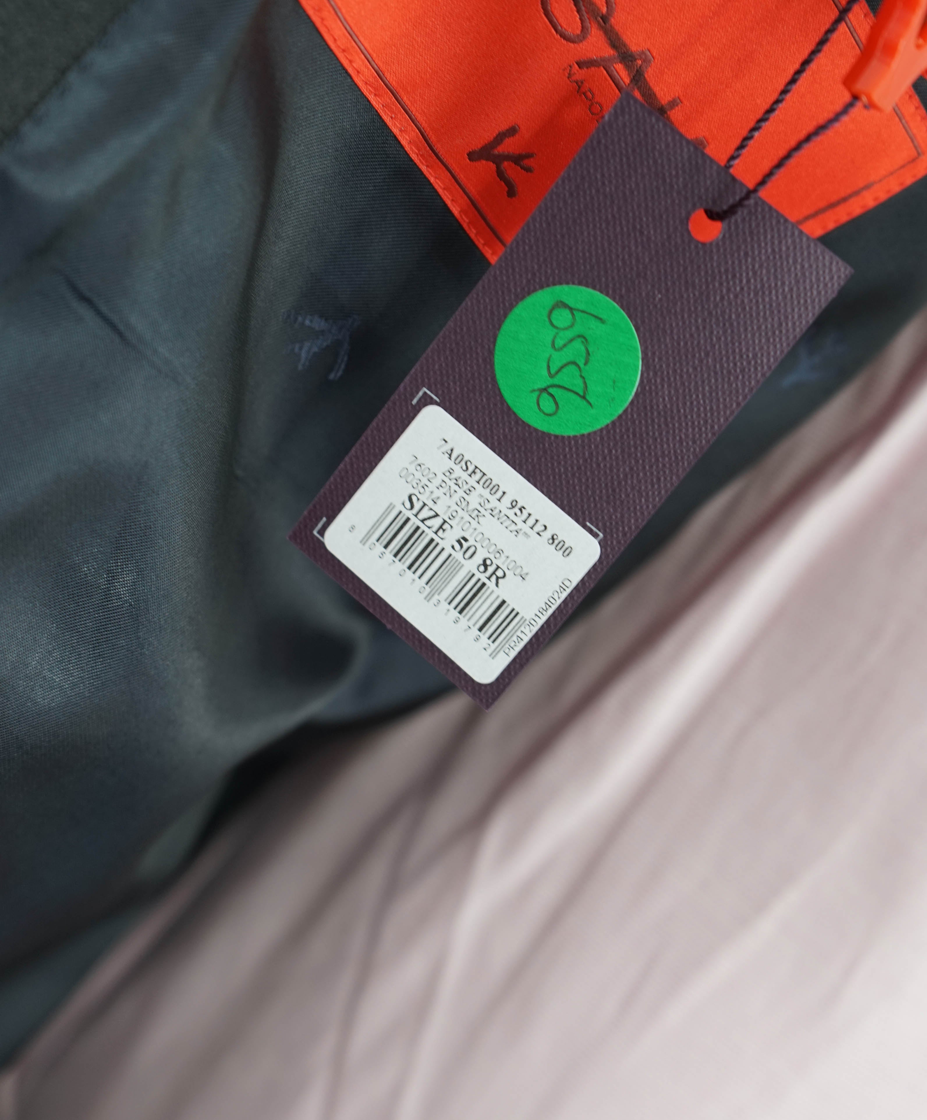 $4,595 ISAIA - "AQUASPIDER" Satin PEAK LAPEL Navy Blue Wool Tuxedo - 40R