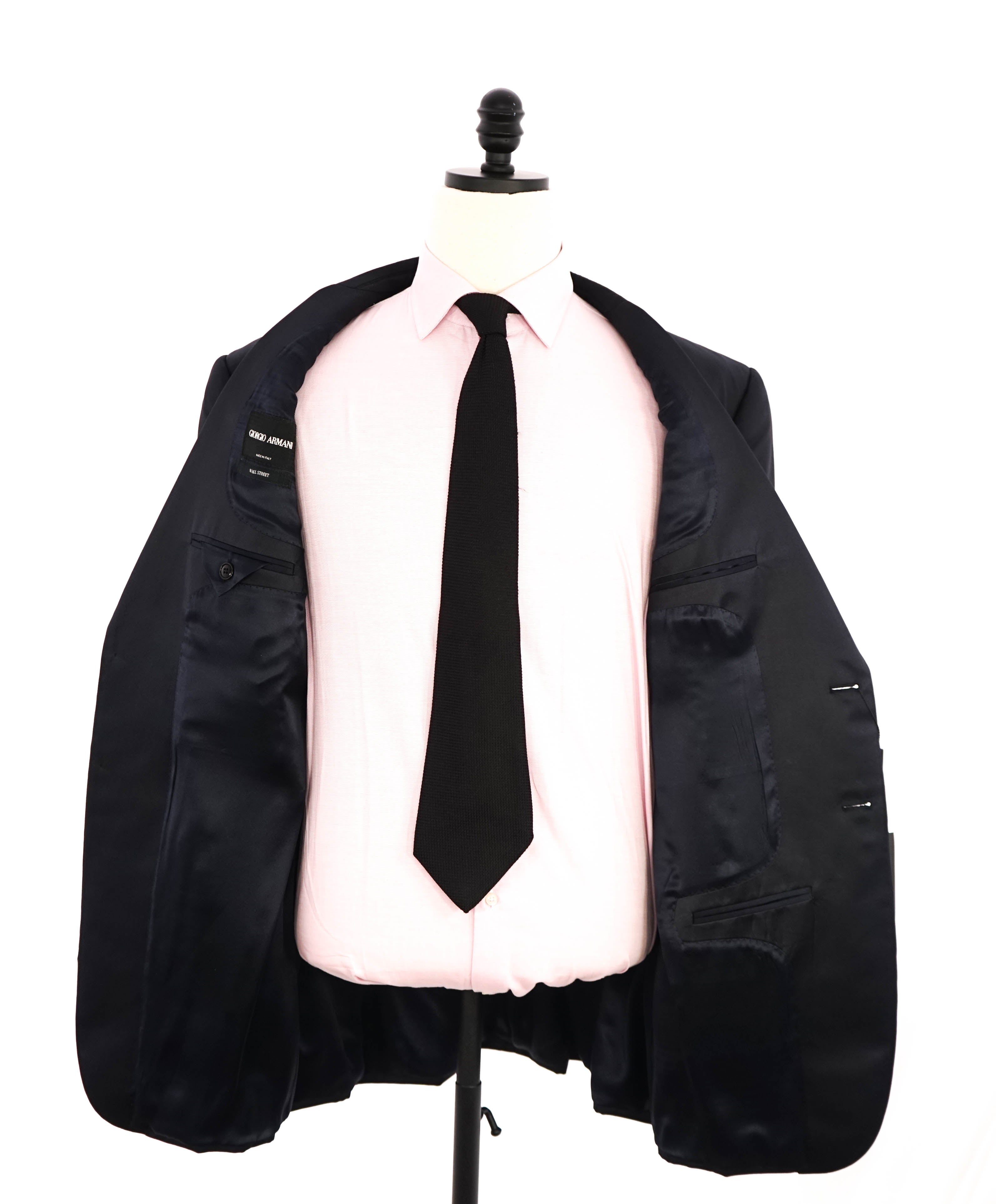 $4,595 GIORGIO ARMANI - "WALL STREET" Navy Cashmere Tuxedo - 46L