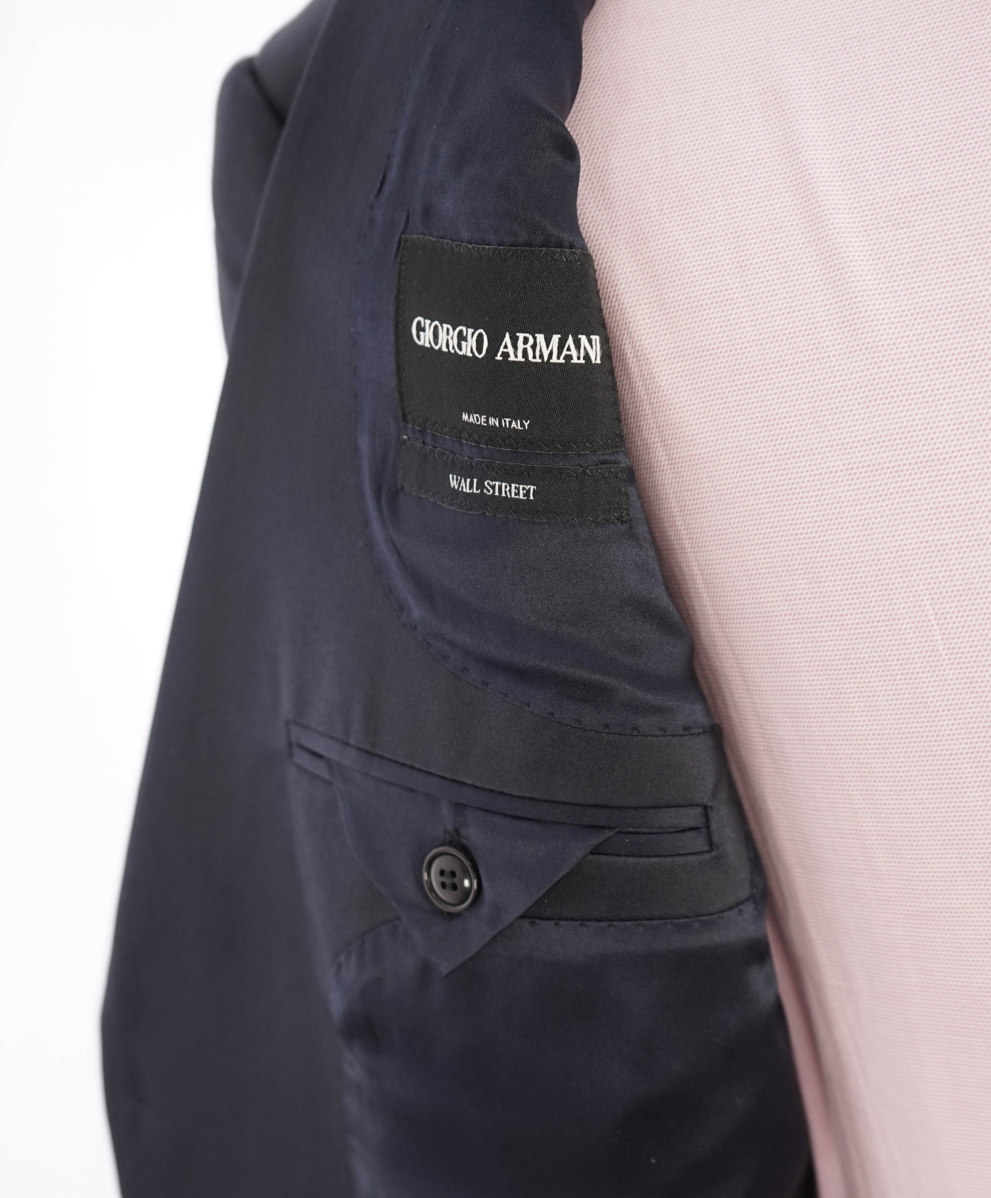 $4,595 GIORGIO ARMANI - "WALL STREET" Navy Cashmere Tuxedo - 46L