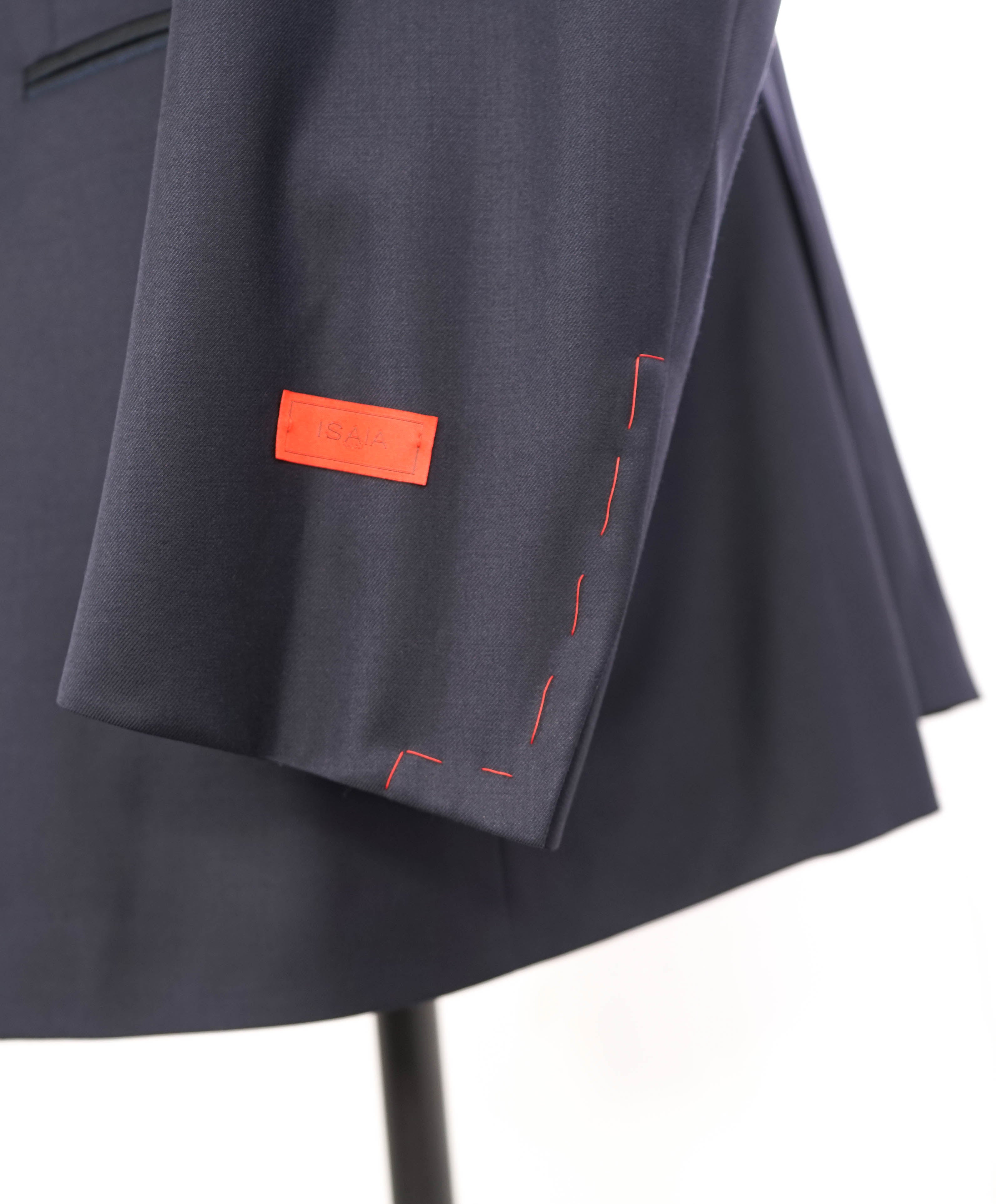 $4,595 ISAIA - "AQUASPIDER" Grossgrain SHAWL COLLAR Navy Blue Wool Tuxedo - 50L