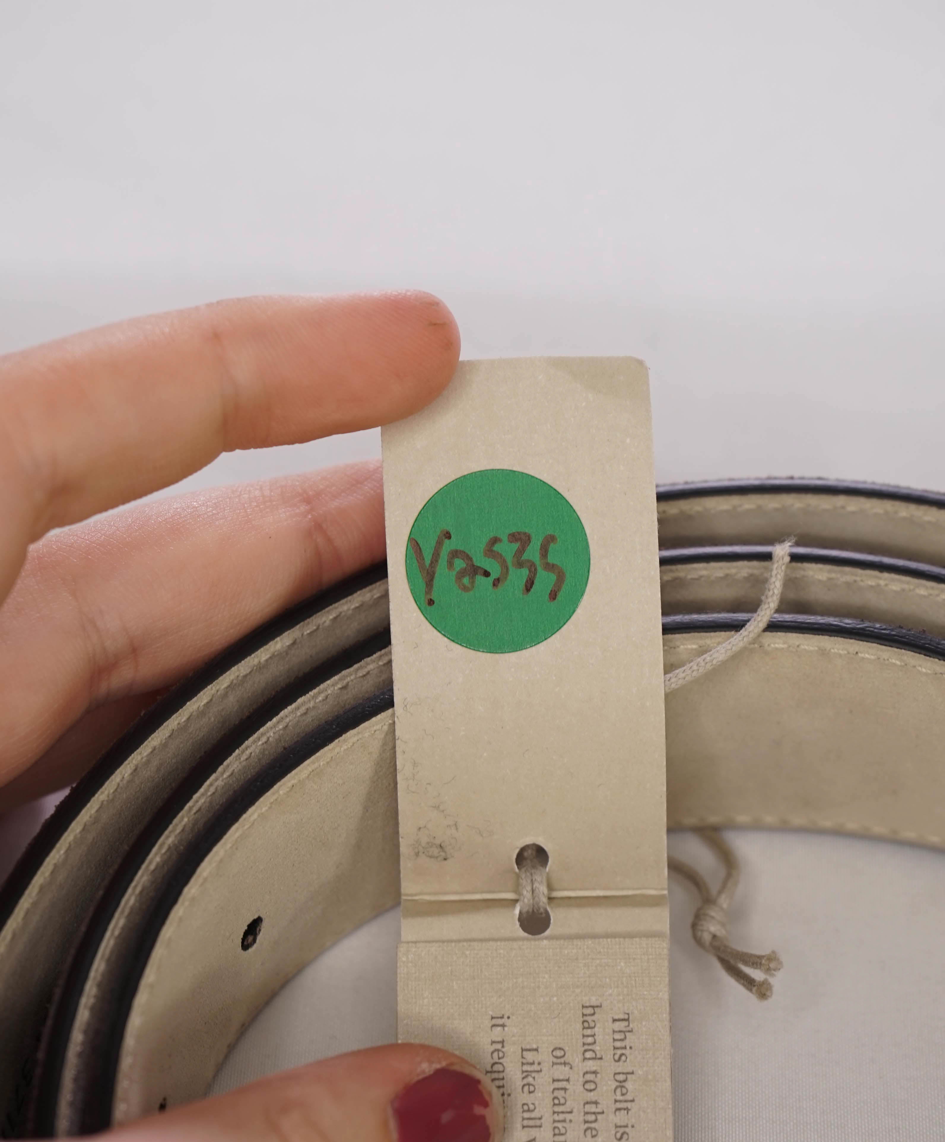 $1,100 BRIONI - Brown Suede Engraved Buckle Silver Leather Belt - 40W (100cm)