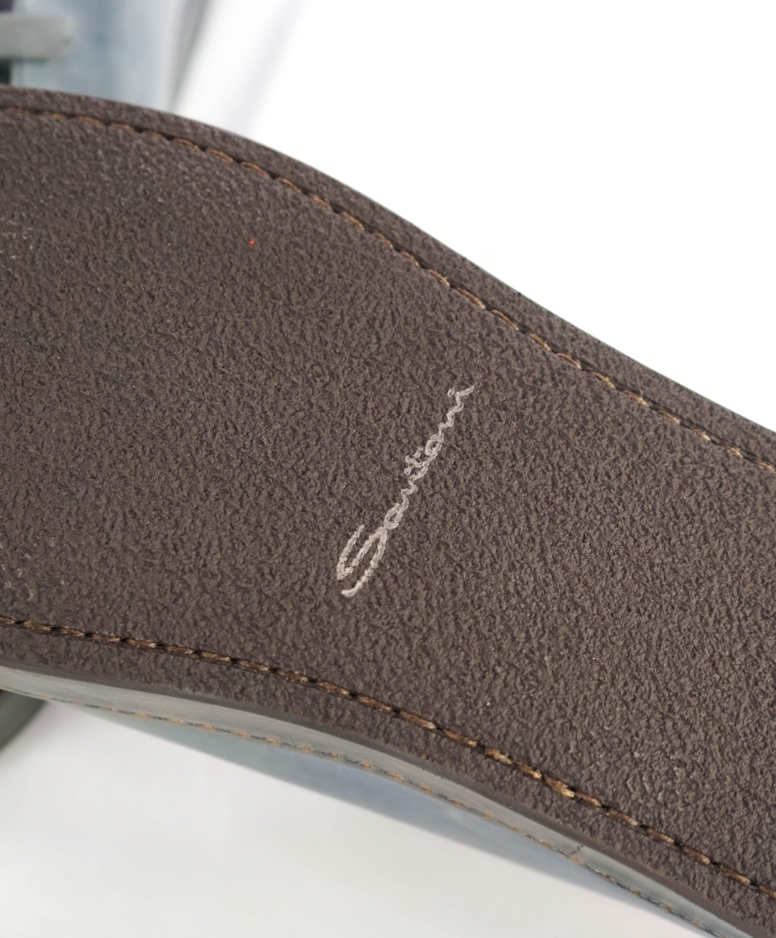 $1,295 SANTONI - Green/Blue Hand Patina Full Leather Sneaker - 13 (12 IT)