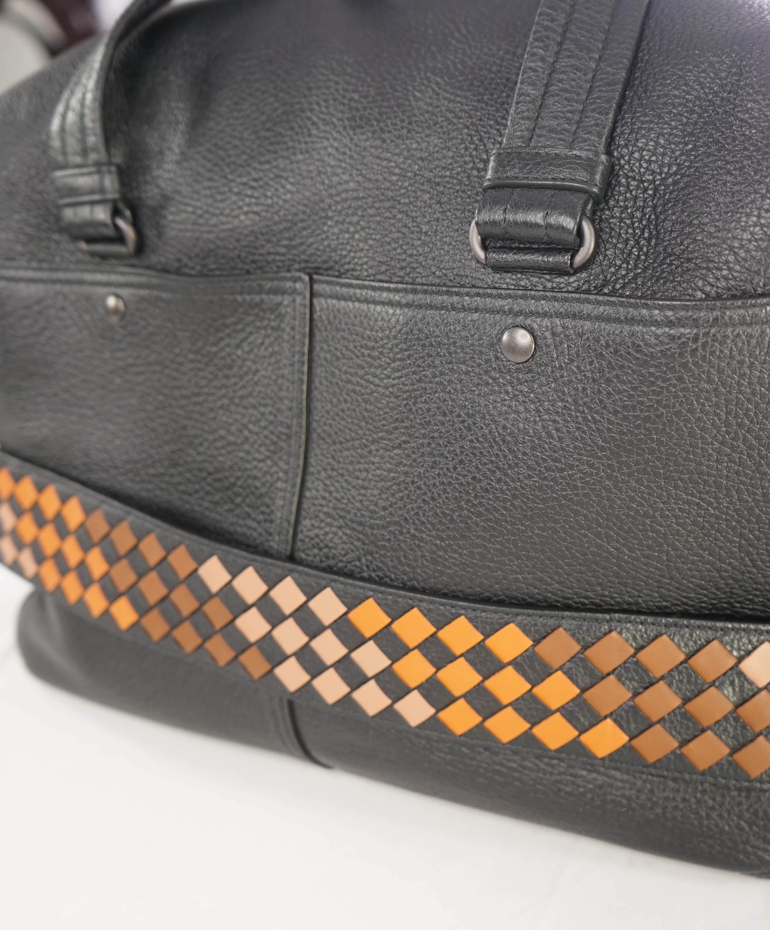 $4,250 BOTTEGA VENETA - 48 Hour Large Leather Woven Black Bag